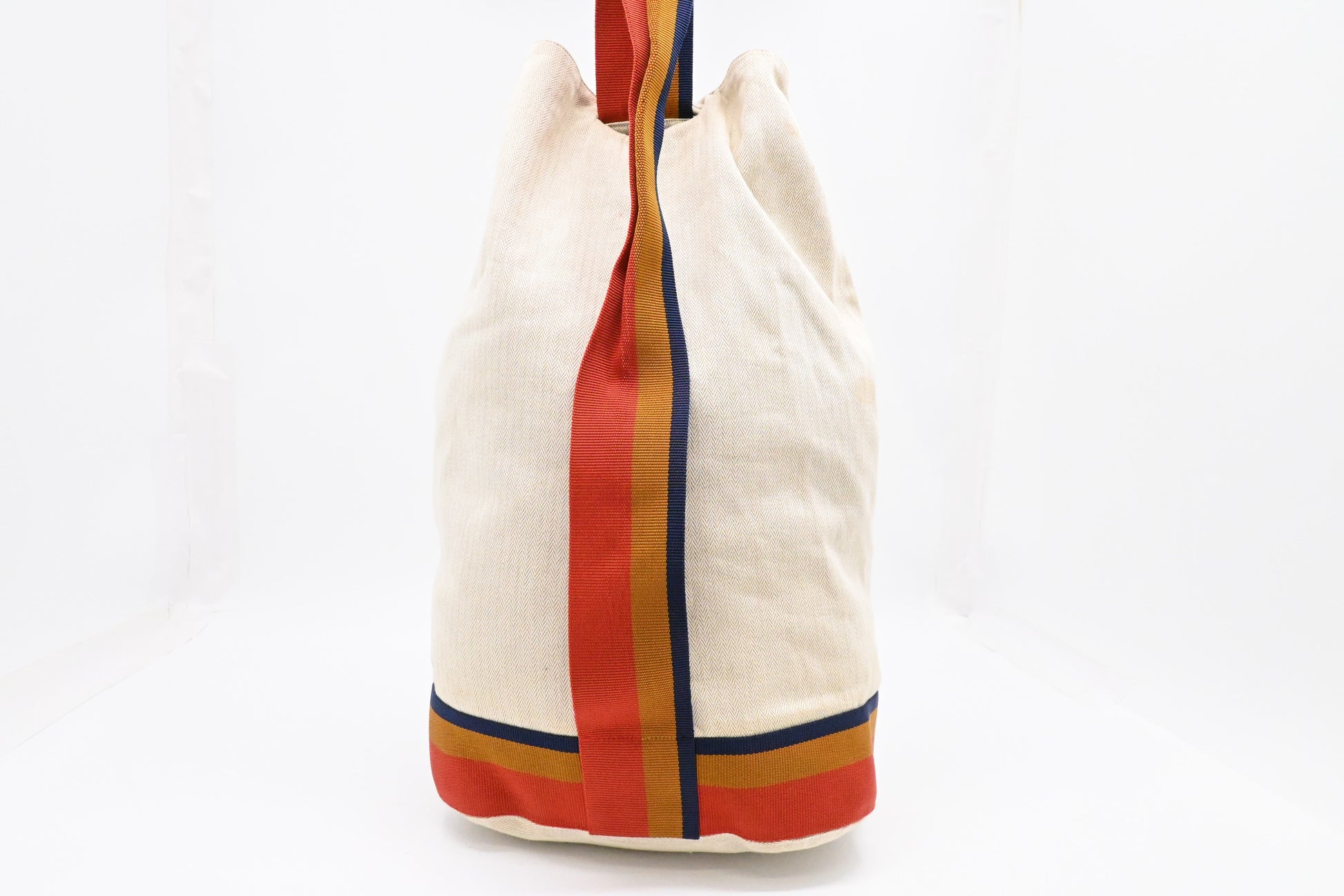 Hermes Cavalier Marine Bag in Beige Canvas