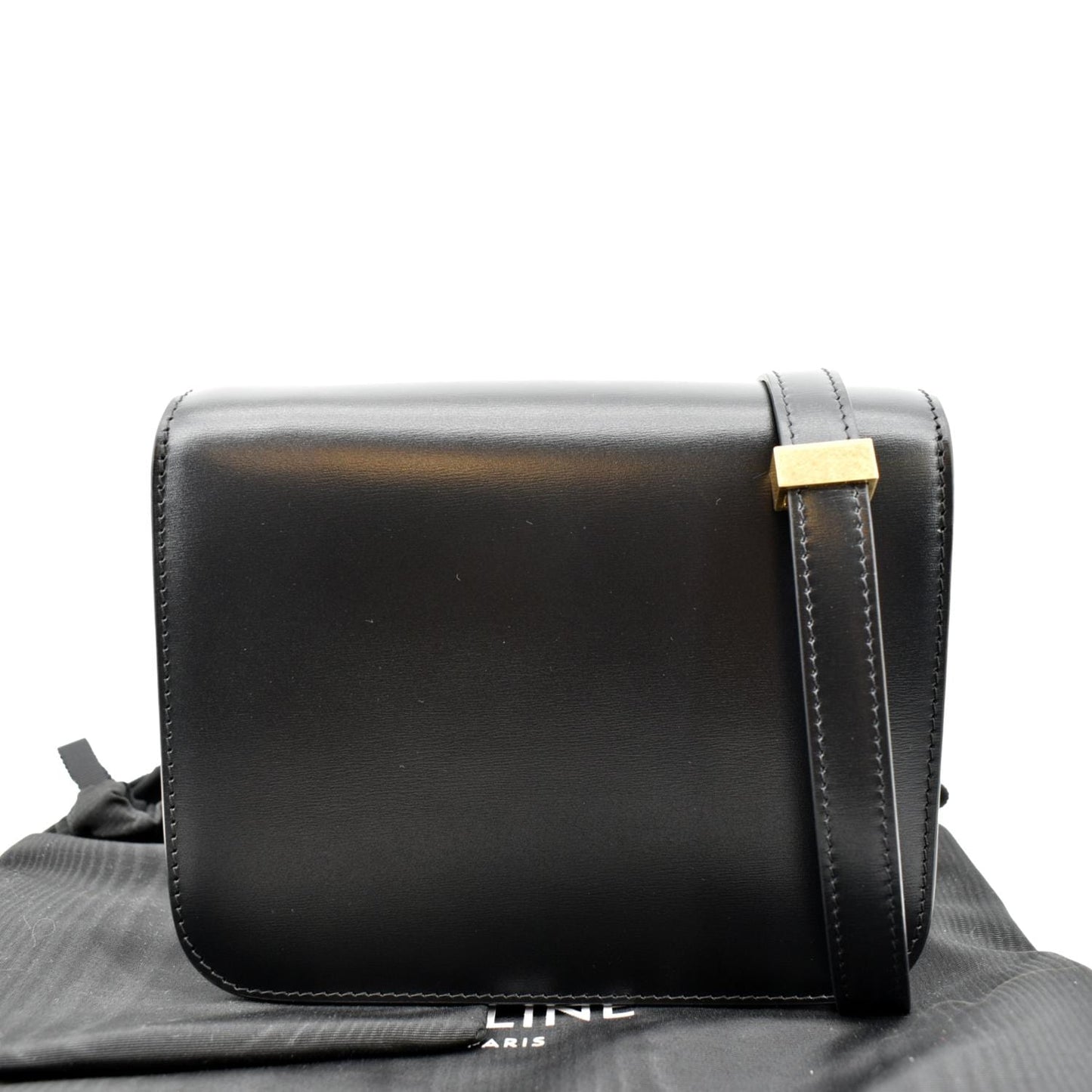 CELINE Classic Box Calfskin Leather Crossbody Bag Black