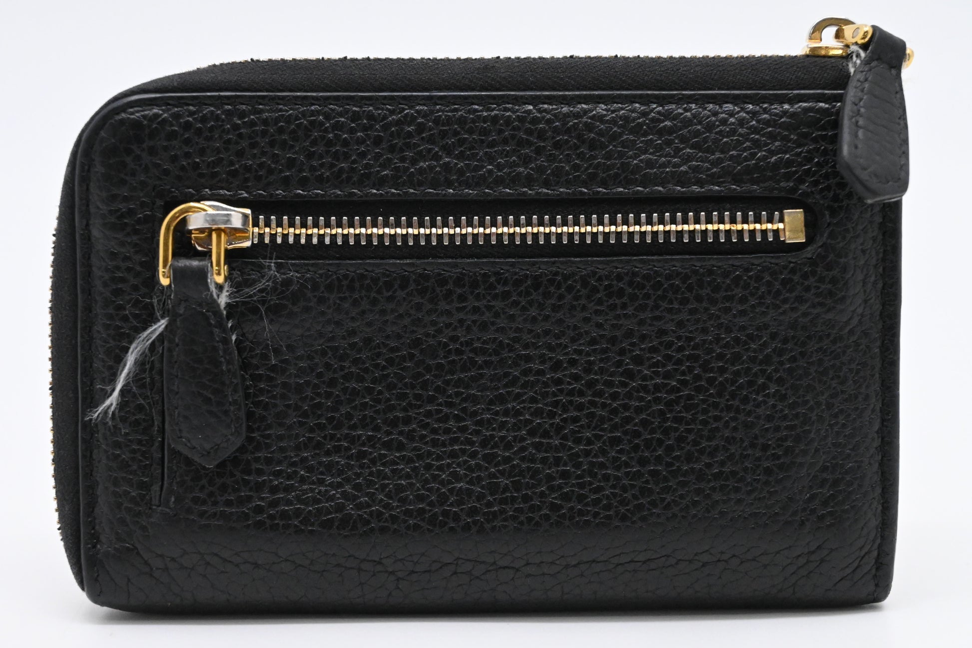 Prada Key Pouch in Black Leather