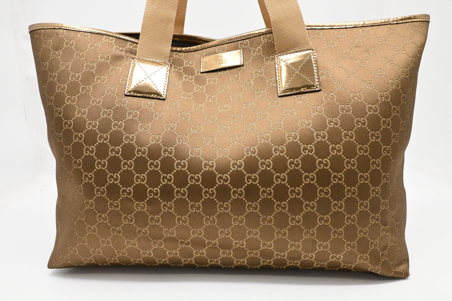 Gucci Large Tote in Brown and Gold GG Canvas