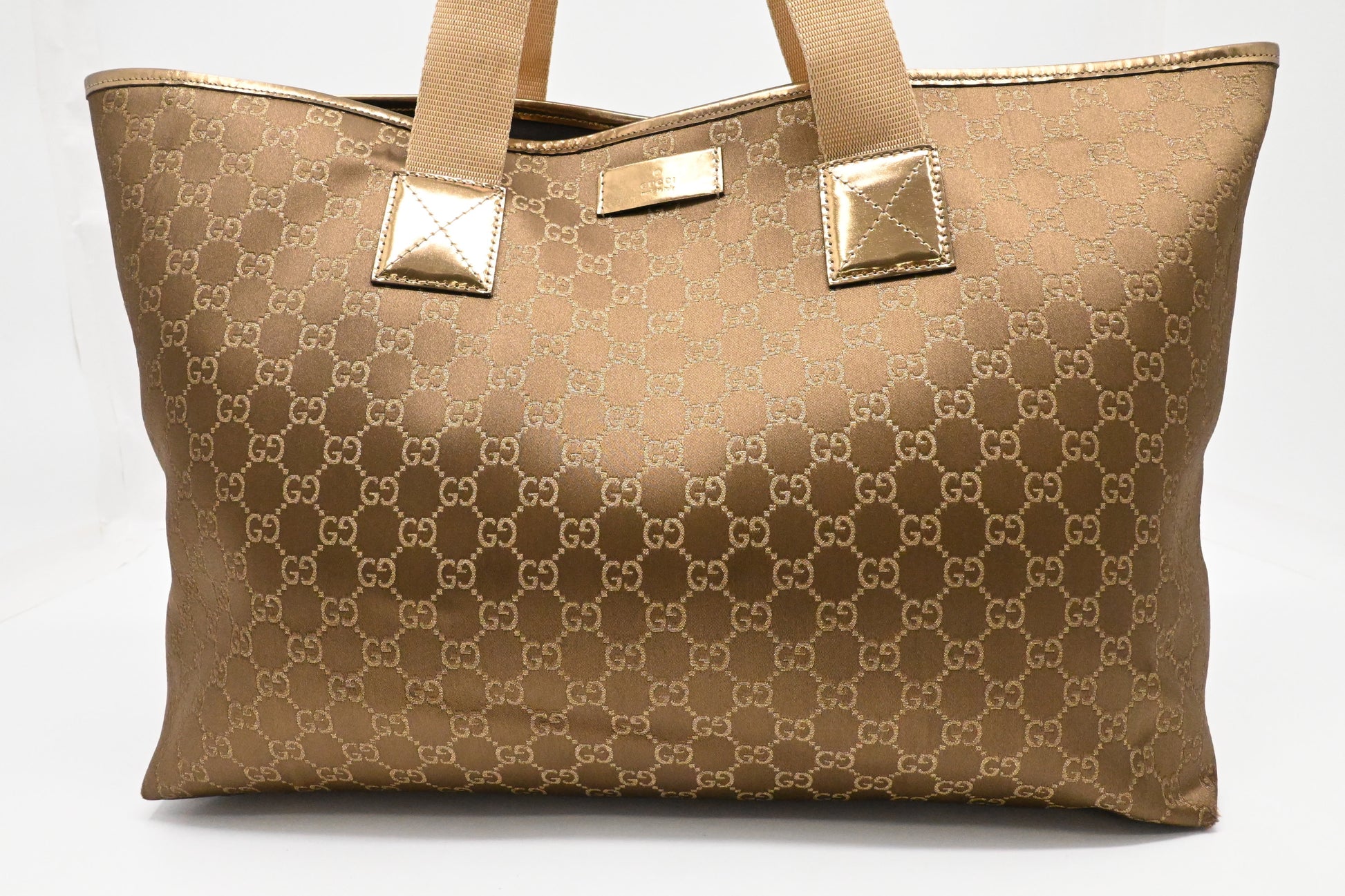 Gucci Large Tote in Brown and Gold GG Canvas