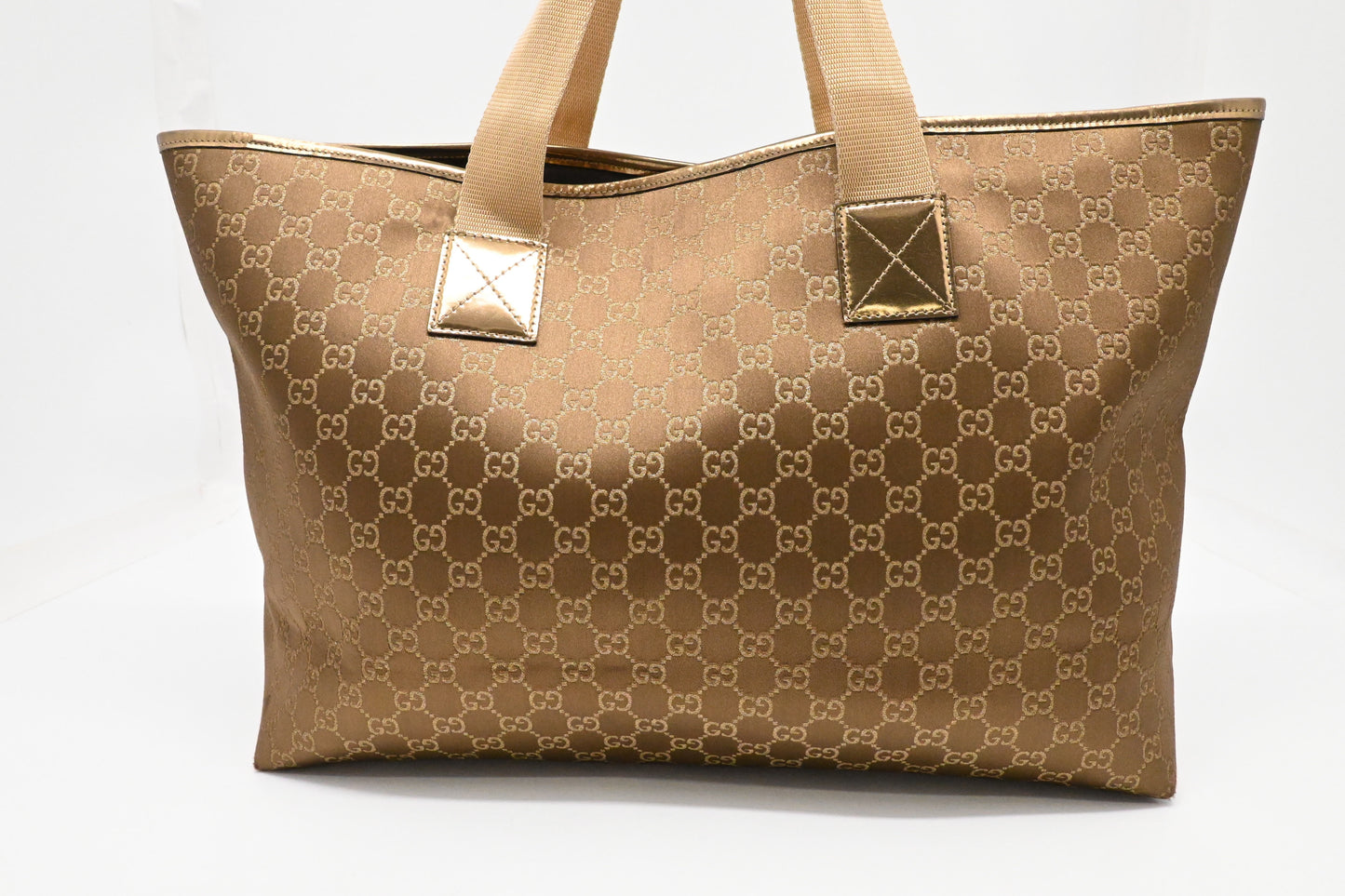 Gucci Large Tote in Brown and Gold GG Canvas