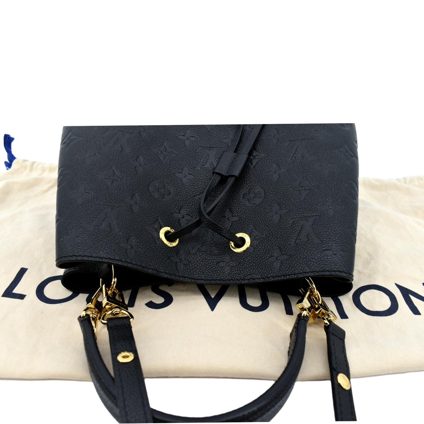 LOUIS VUITTON NeoNoe MM Monogram Empreinte Leather Shoulder Bag Black