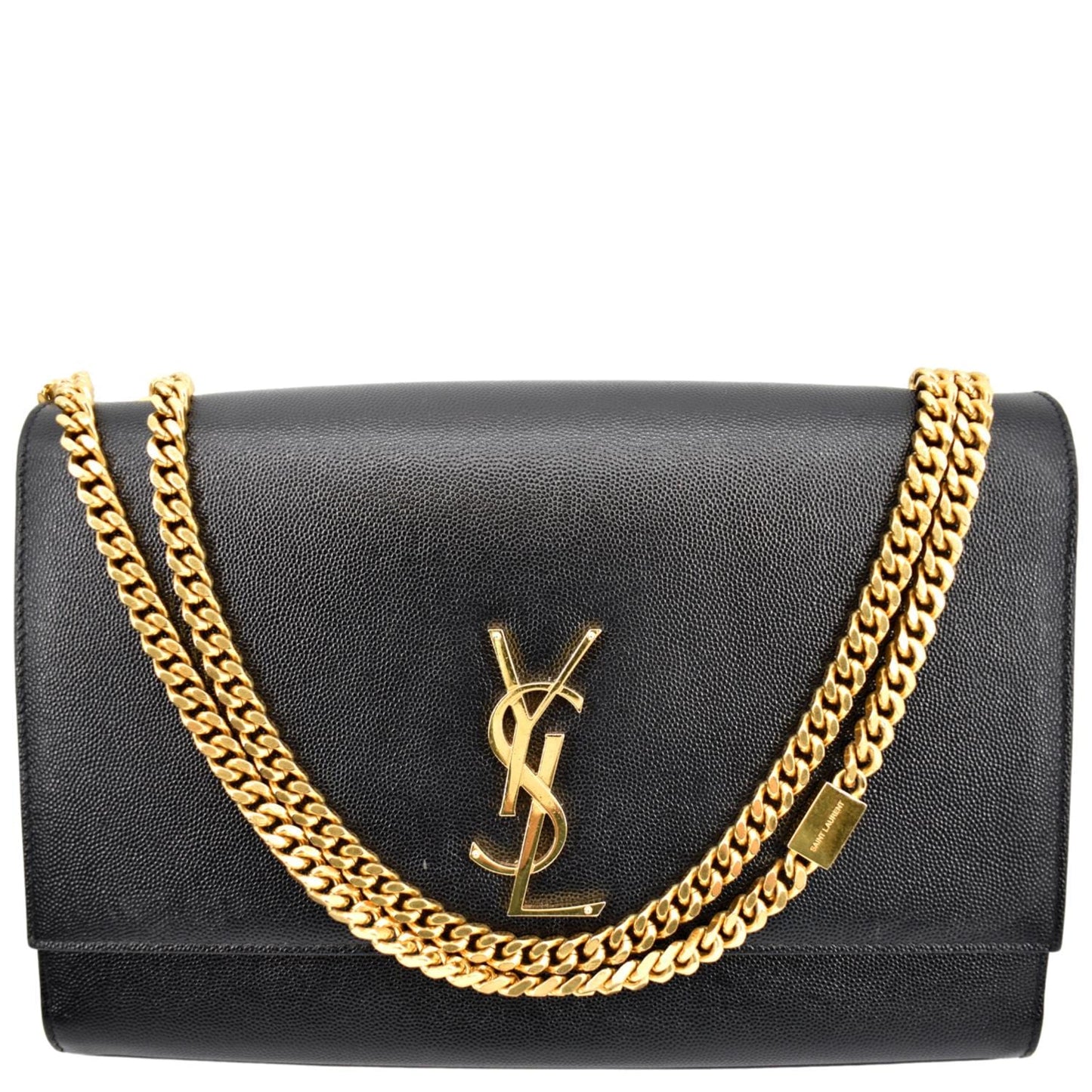SAINT LAURENT Kate Leather Shoulder Bag Black