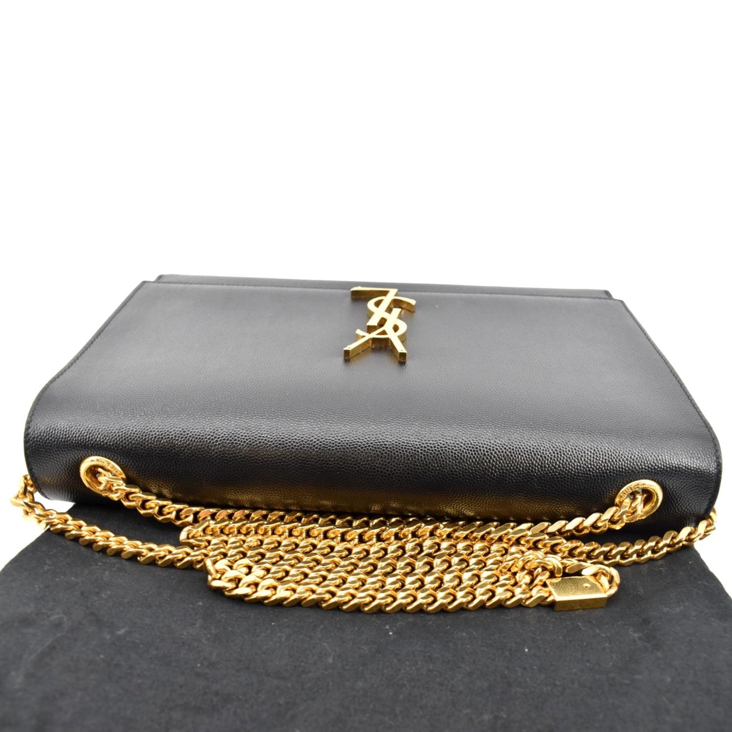 SAINT LAURENT Kate Leather Shoulder Bag Black