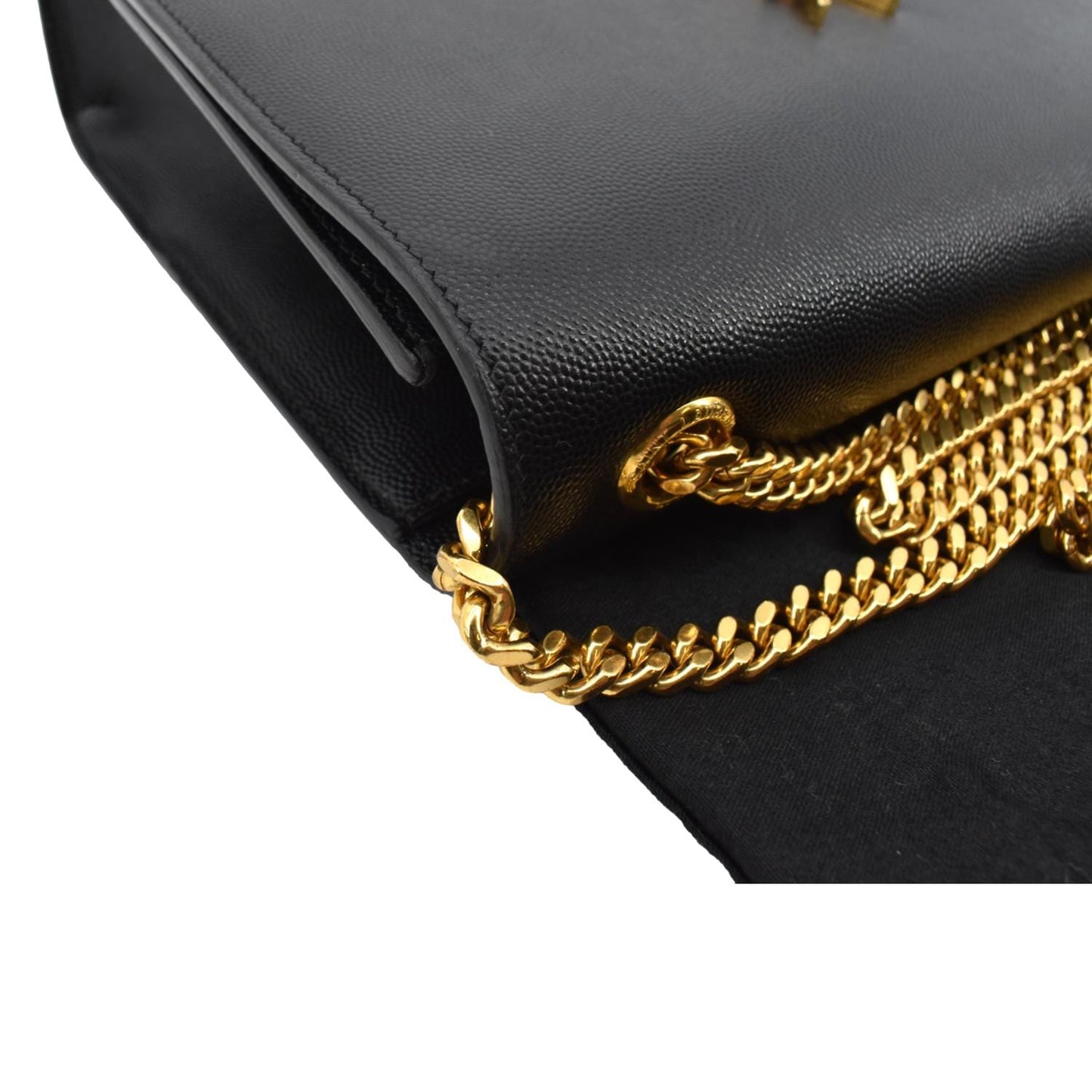 SAINT LAURENT Kate Leather Shoulder Bag Black