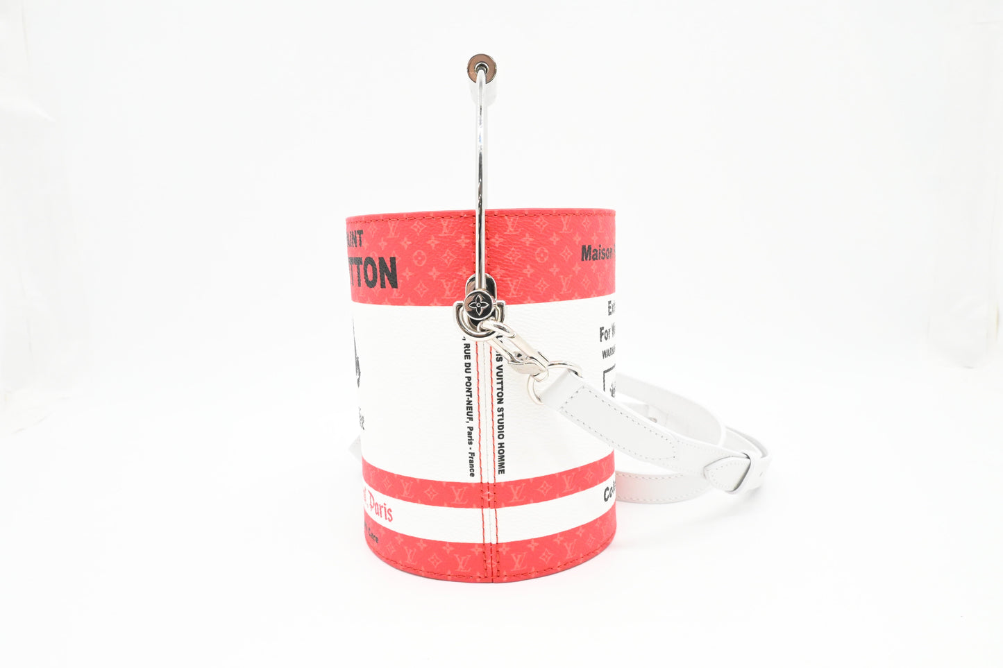 Louis Vuitton Paint Can Crossbody Bag in Red and White Canvas
