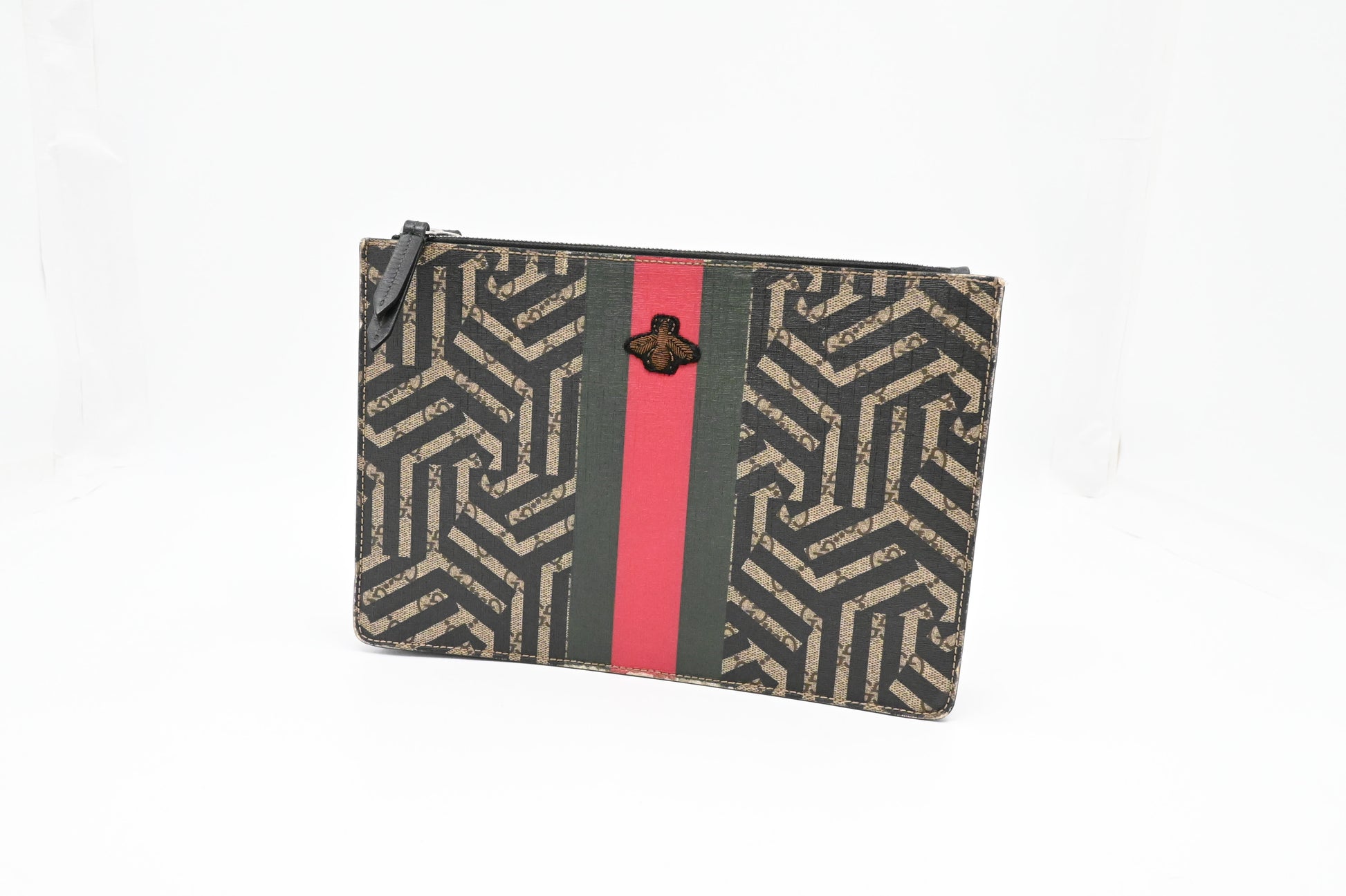 Gucci Bee Clutch in GG Supreme Canvas