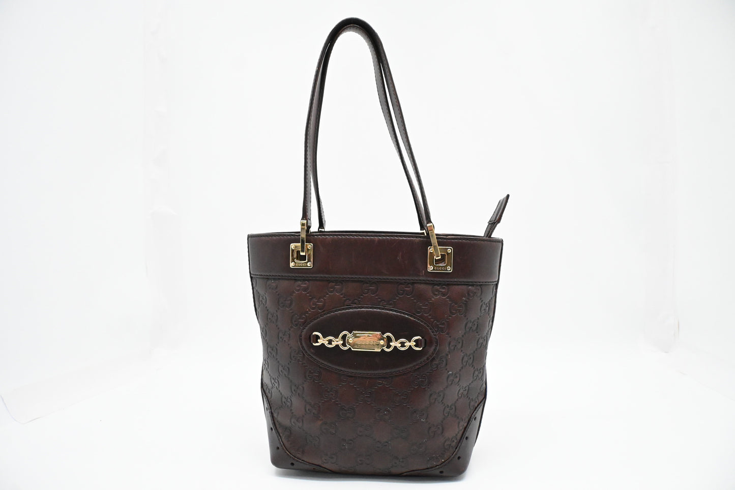 Gucci Shoulder Bag in Plum Guccissima Leather