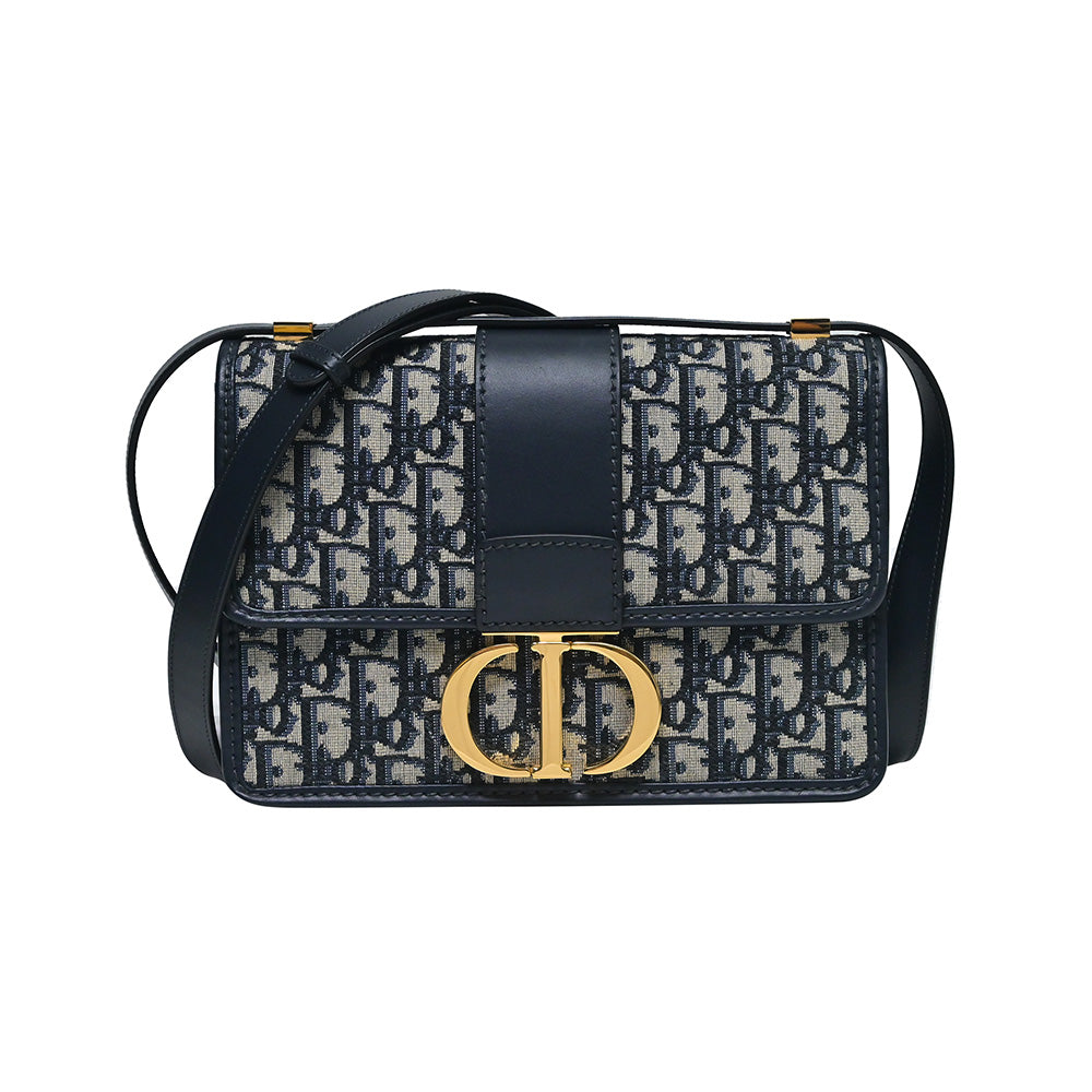 Blue Dior Oblique Jacquard 30 Montaigne Bag - 3 (Rented Out)