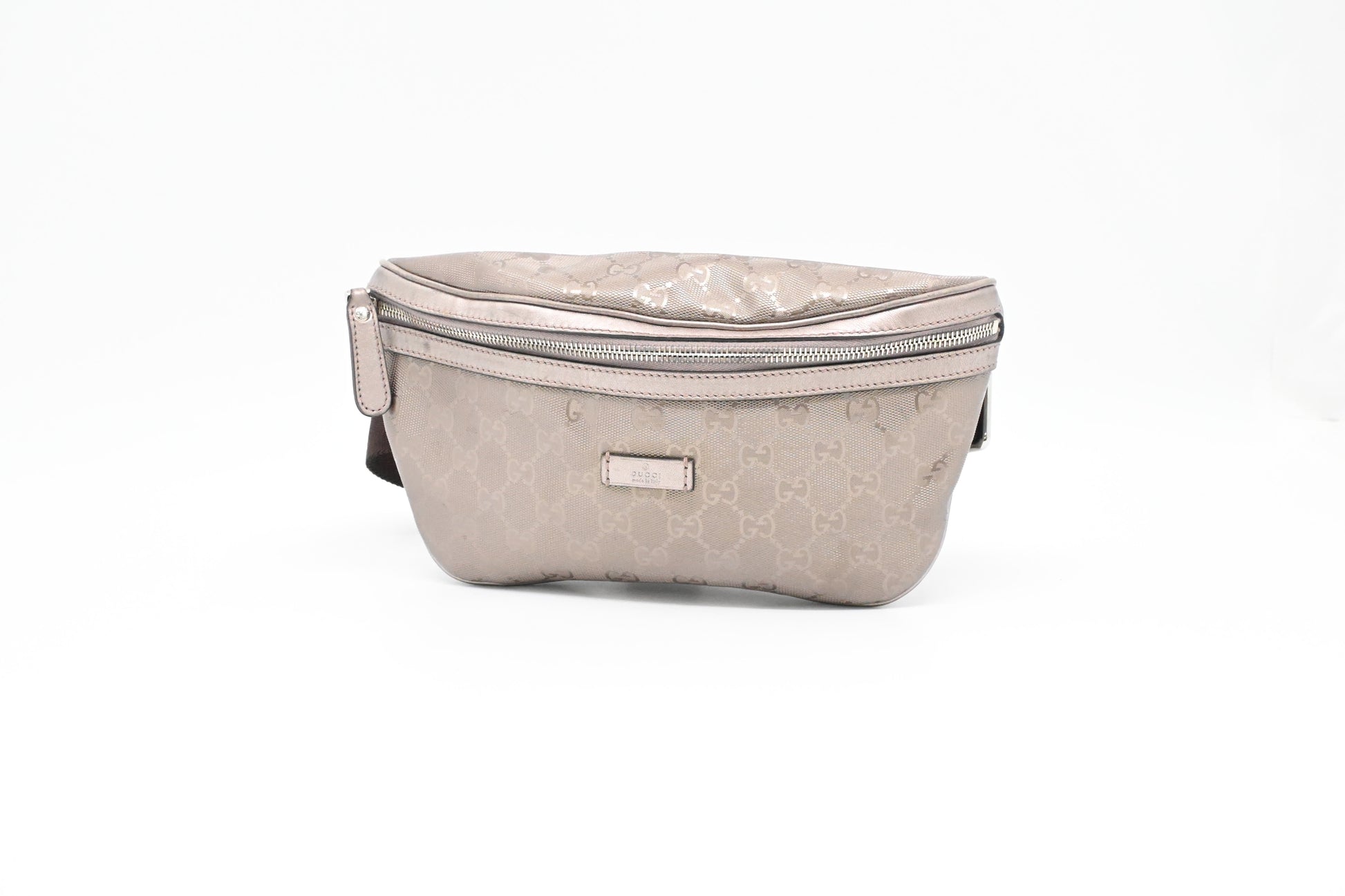Gucci Bumbag in Silver-Pink Imprime Canvas