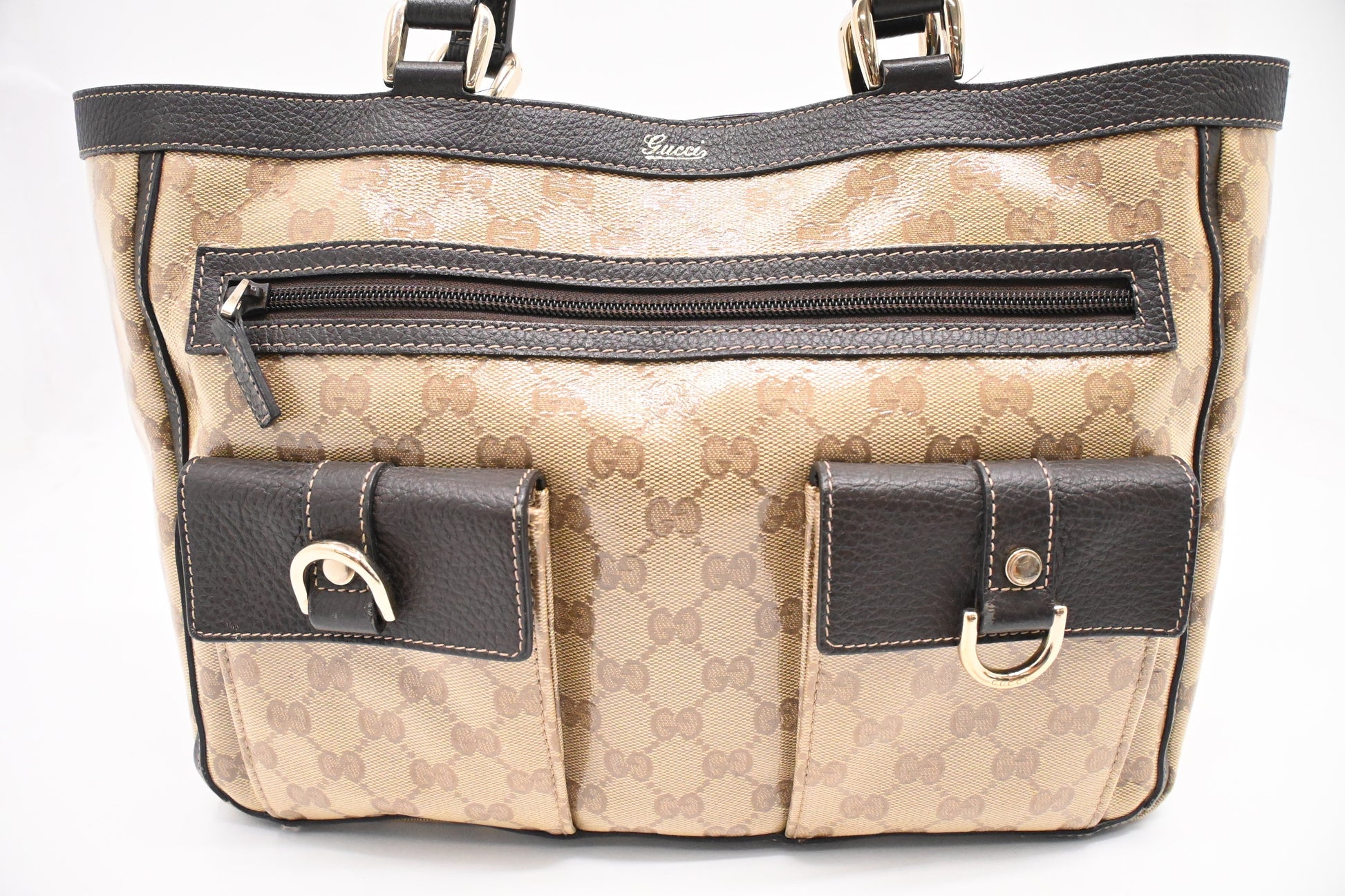 Gucci Tote in Beige Crystal GG Canvas