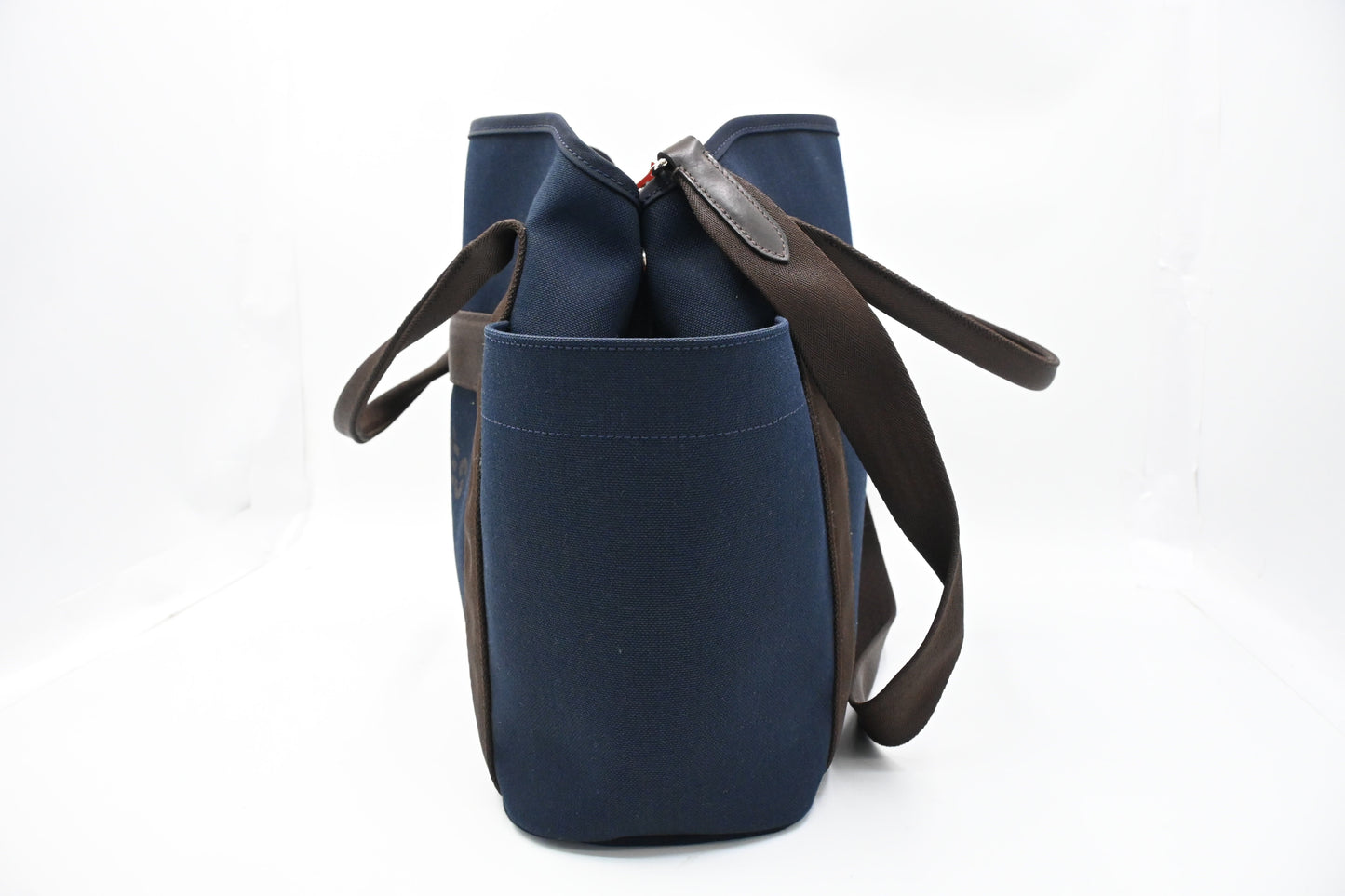 Hermes Sac de Pansage/Grooming Bag in Navy Blue Canvas
