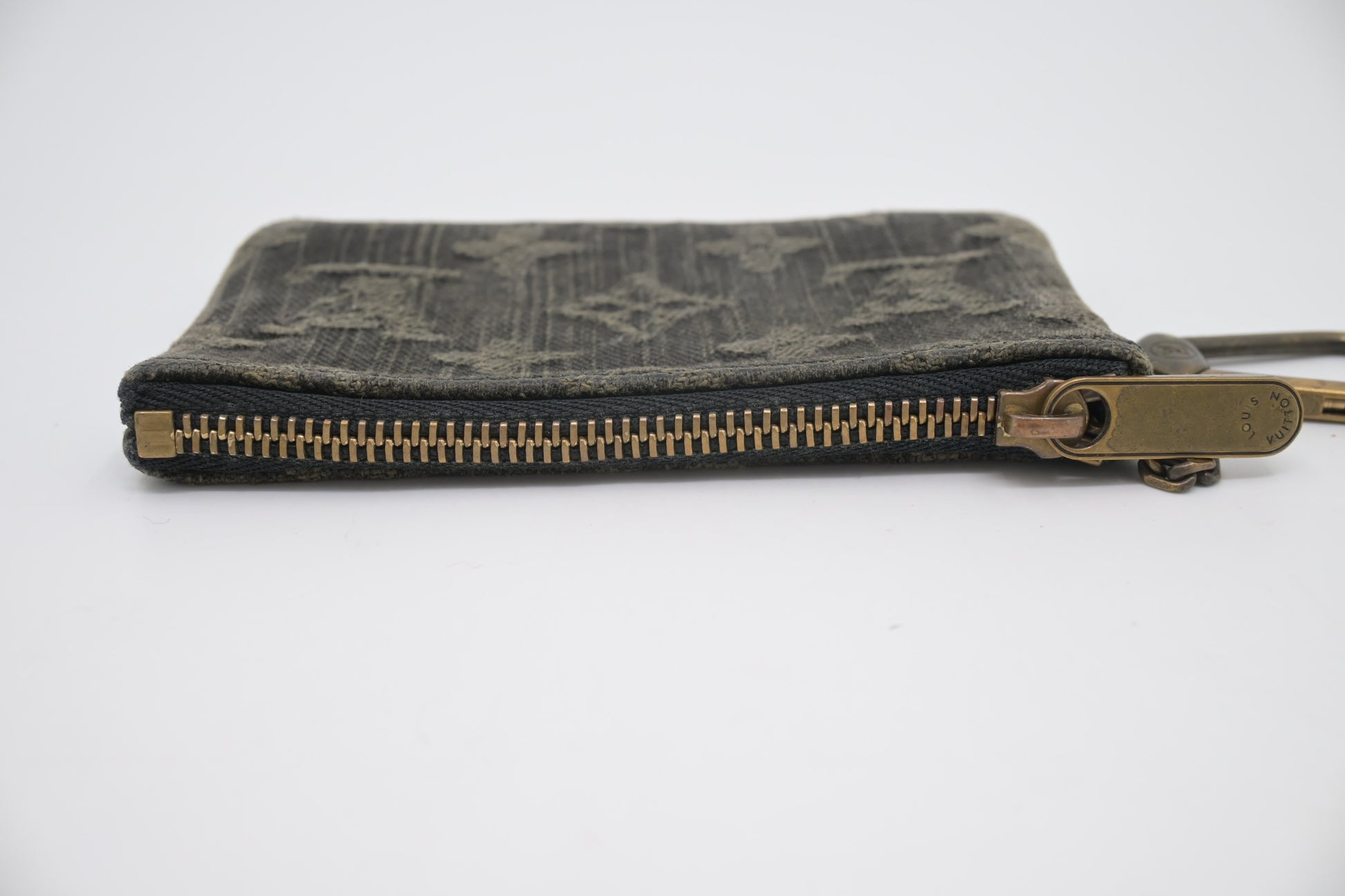 Louis Vuitton Pochette Cles in Black Monogram Denim