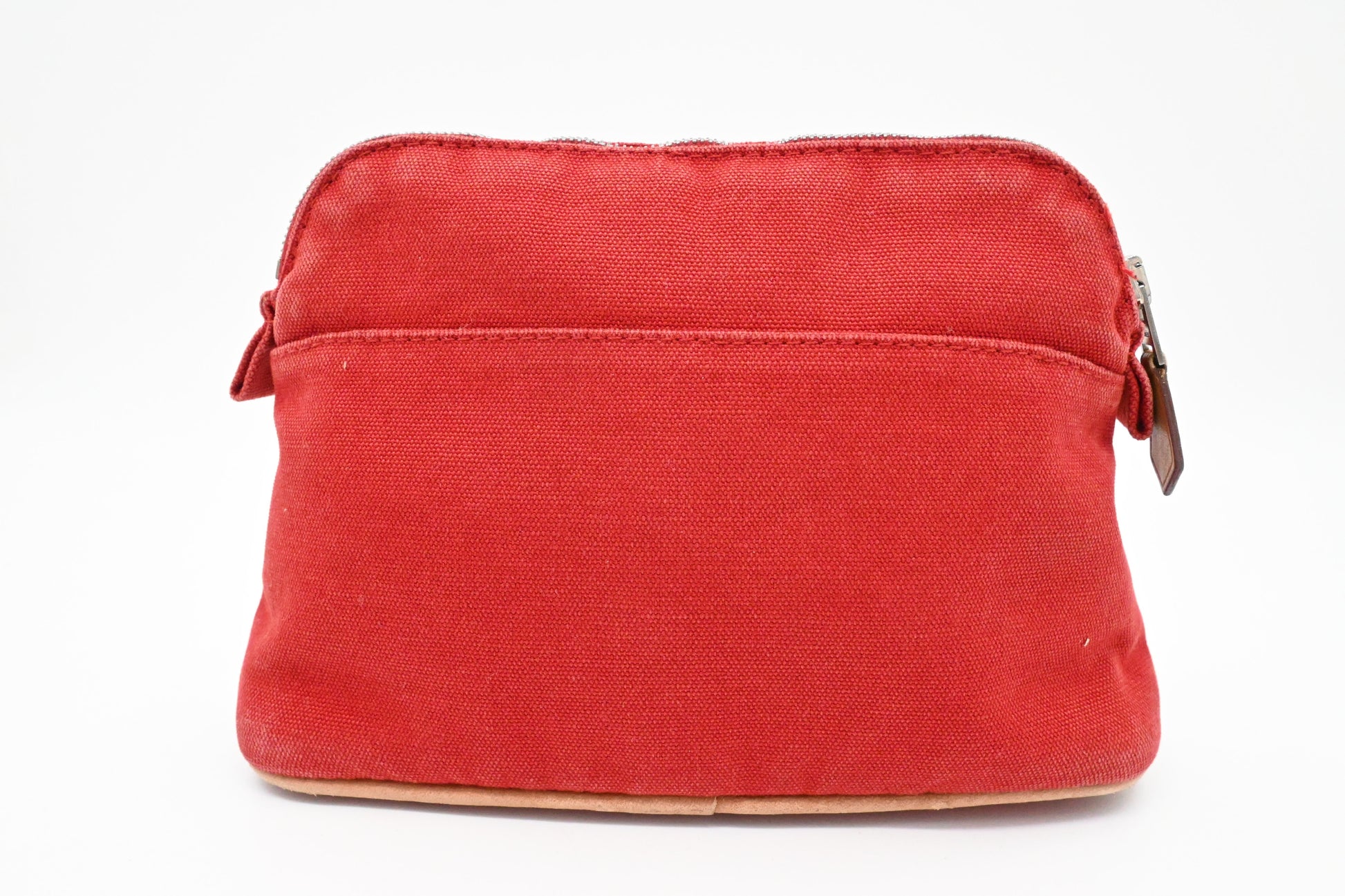 Hermes Bolide Pouch 20 in Red Canvas