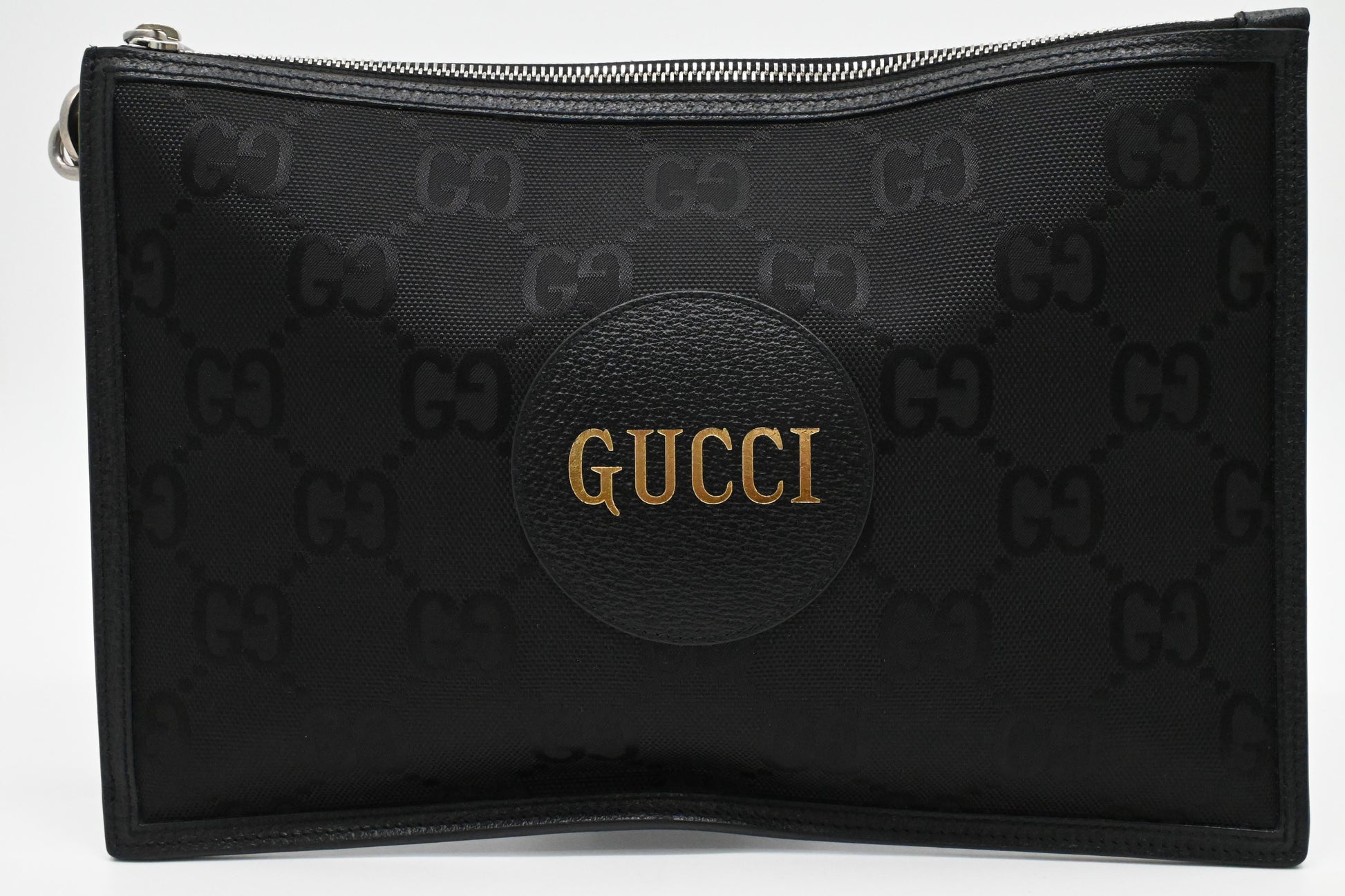 Gucci "Off the Grid" Wristlet Pouch in Black Canvas