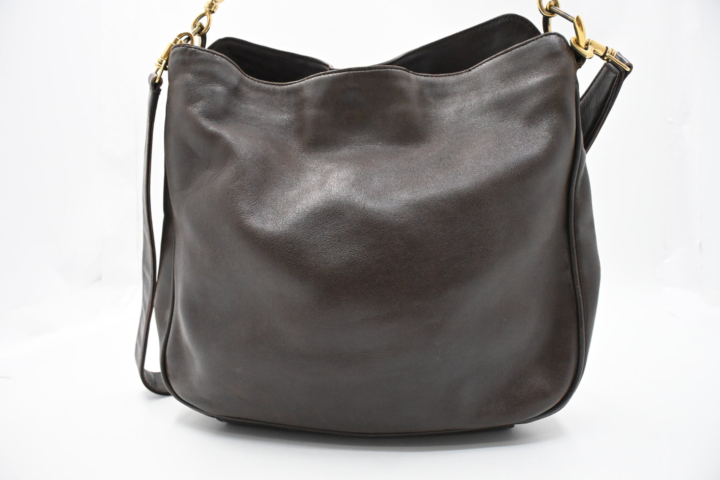 Gucci 2-Way Bamboo Tote Bag in Brown Leather