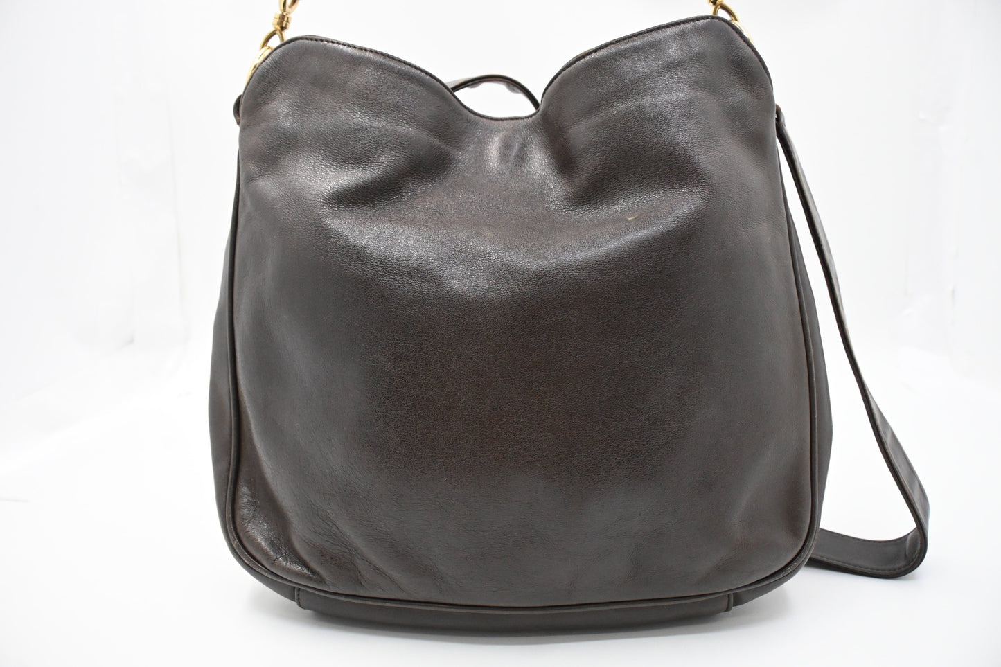 Gucci 2-Way Bamboo Tote Bag in Brown Leather
