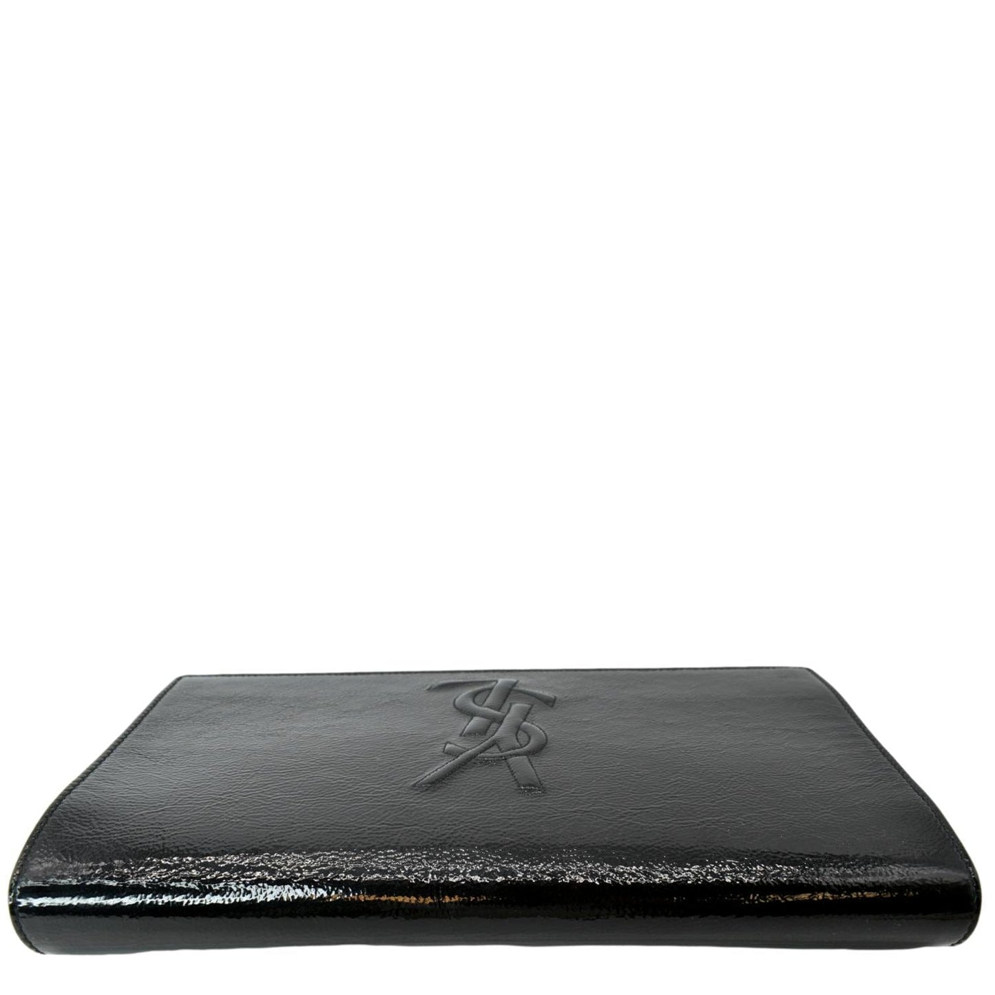 SAINT LAURENT Belle de Jour Leather Clutch Bag Black