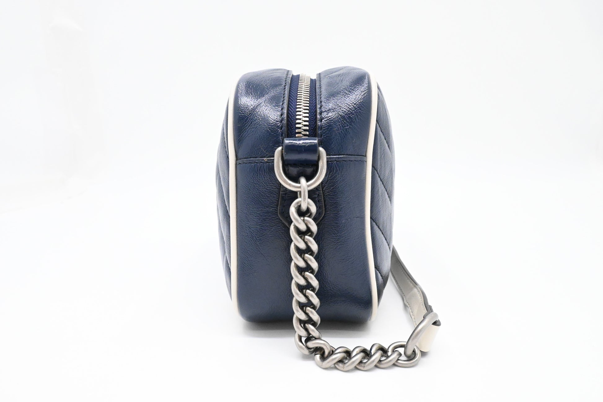 Gucci Marmont Crossbody in Navy Blue Leather