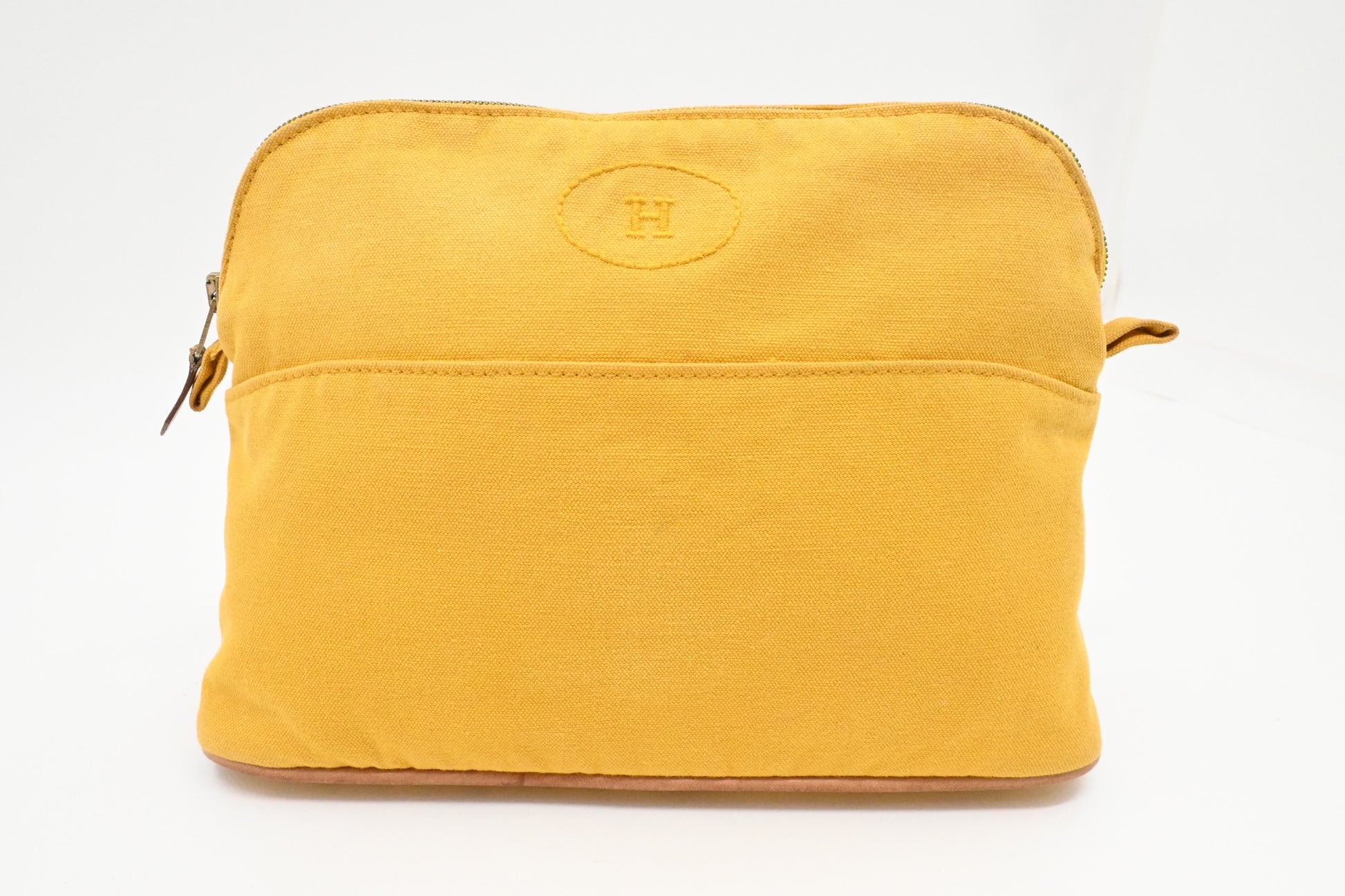 Hermes Bolide Pouch 25 in Yellow Canvas