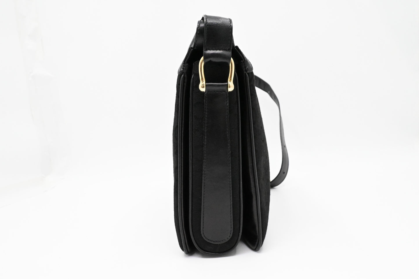 Celine Shoulder Bag in Black Canvas