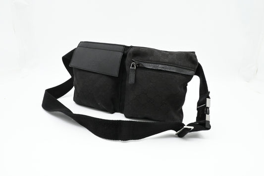 Gucci Bumbag in Black GG Canvas