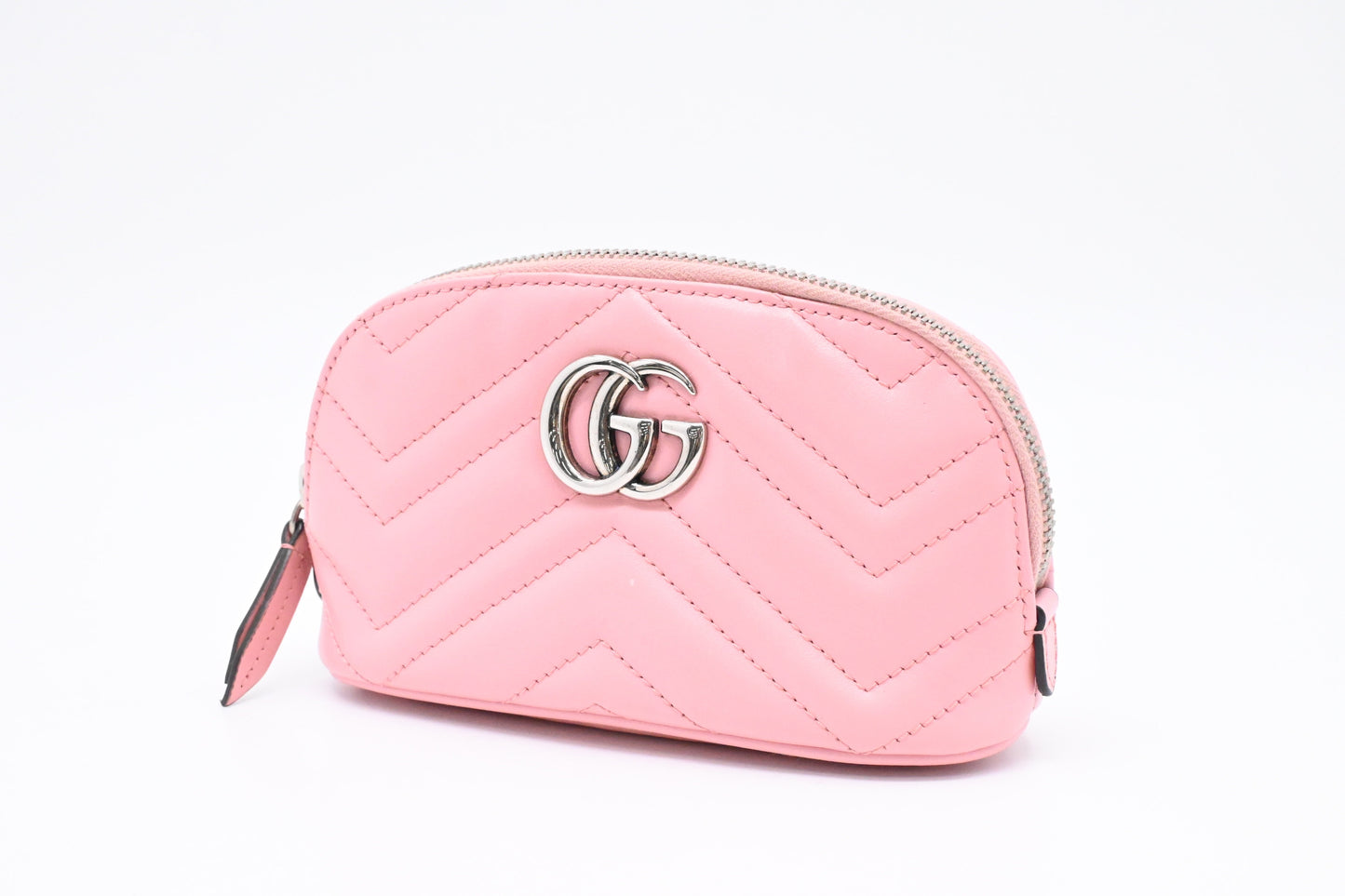 Gucci GG Marmont Pouch in Pink Leather
