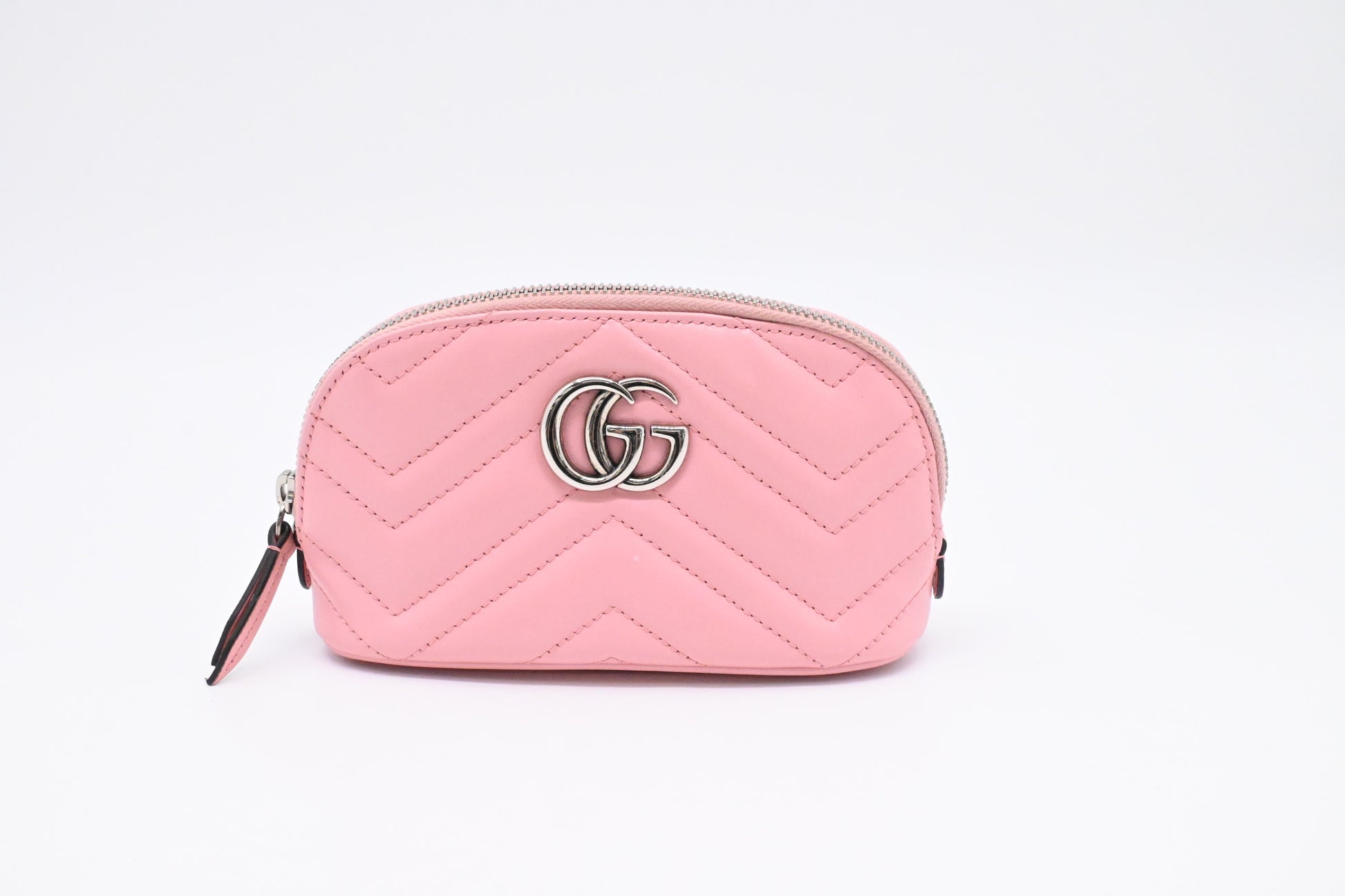 Gucci GG Marmont Pouch in Pink Leather