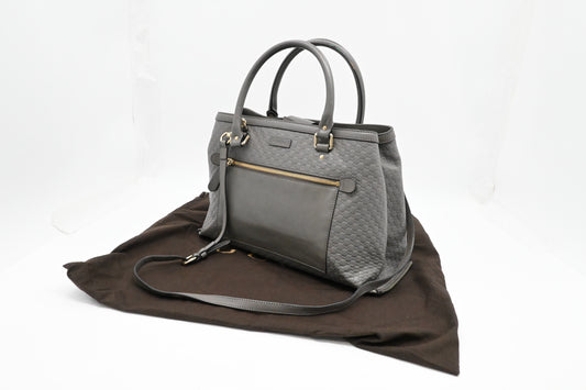 Gucci 2way Bag in Grey Microguccissima Leather