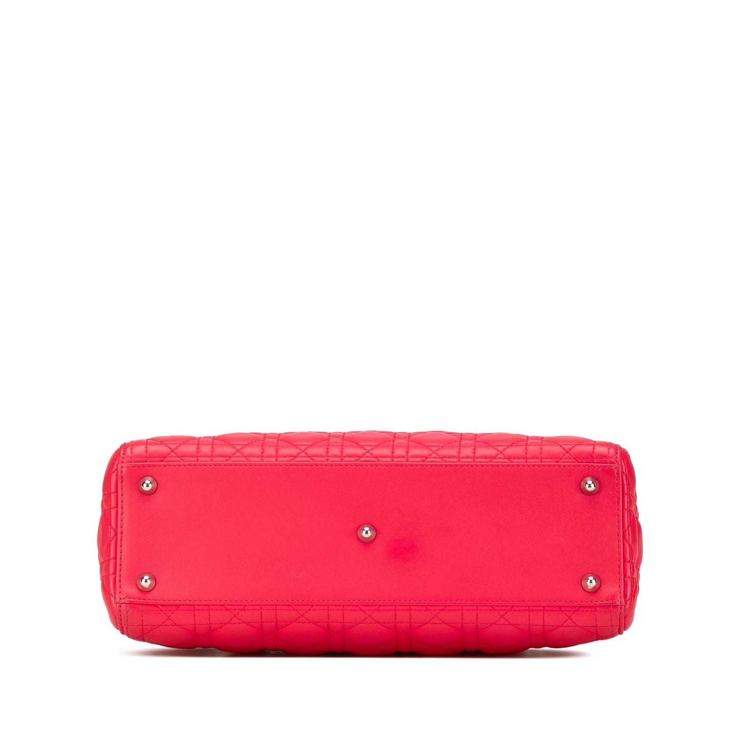 Pink Dior Large Lambskin Cannage Lady Dior Satchel