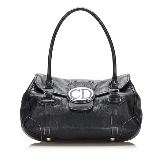 Dior CD Flap Leather Shoulder Bag (SHG-RJFHi8)