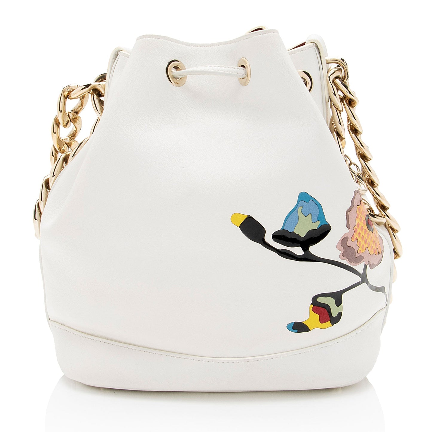 Dior Calfskin Snakeskin Paradise Bubble Bucket Bag