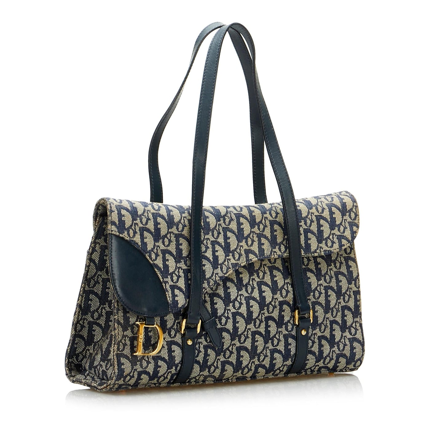 Dior Oblique Double Saddle Shoulder Bag (SHG-Hd0Jmb)