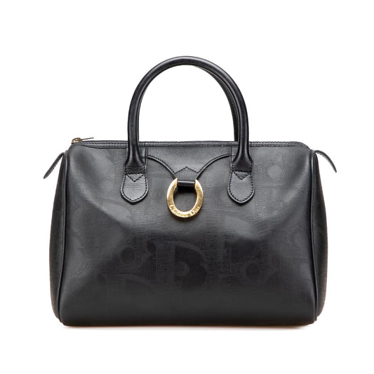 Dior Diorissimo Trotter Coated Canvas Boston Bag