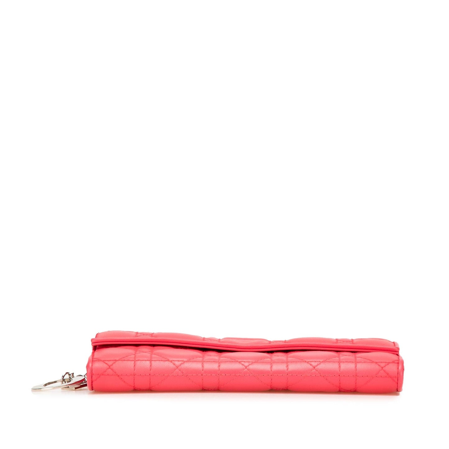 Dior Lambskin Cannage Lady Dior Wallet On Chain