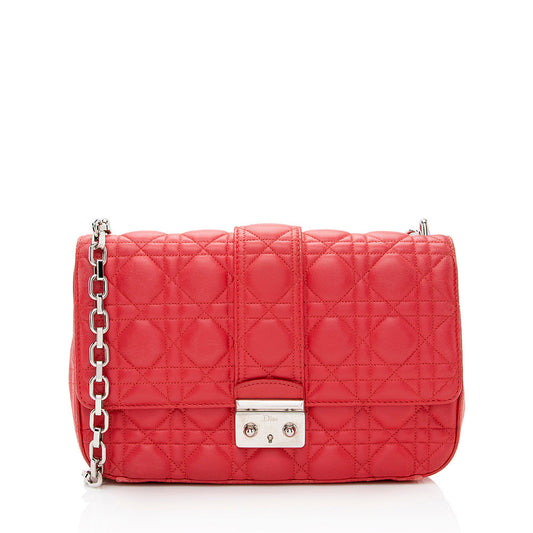 Dior Lambskin Miss Dior Medium Flap Bag -   (SHF-21858)