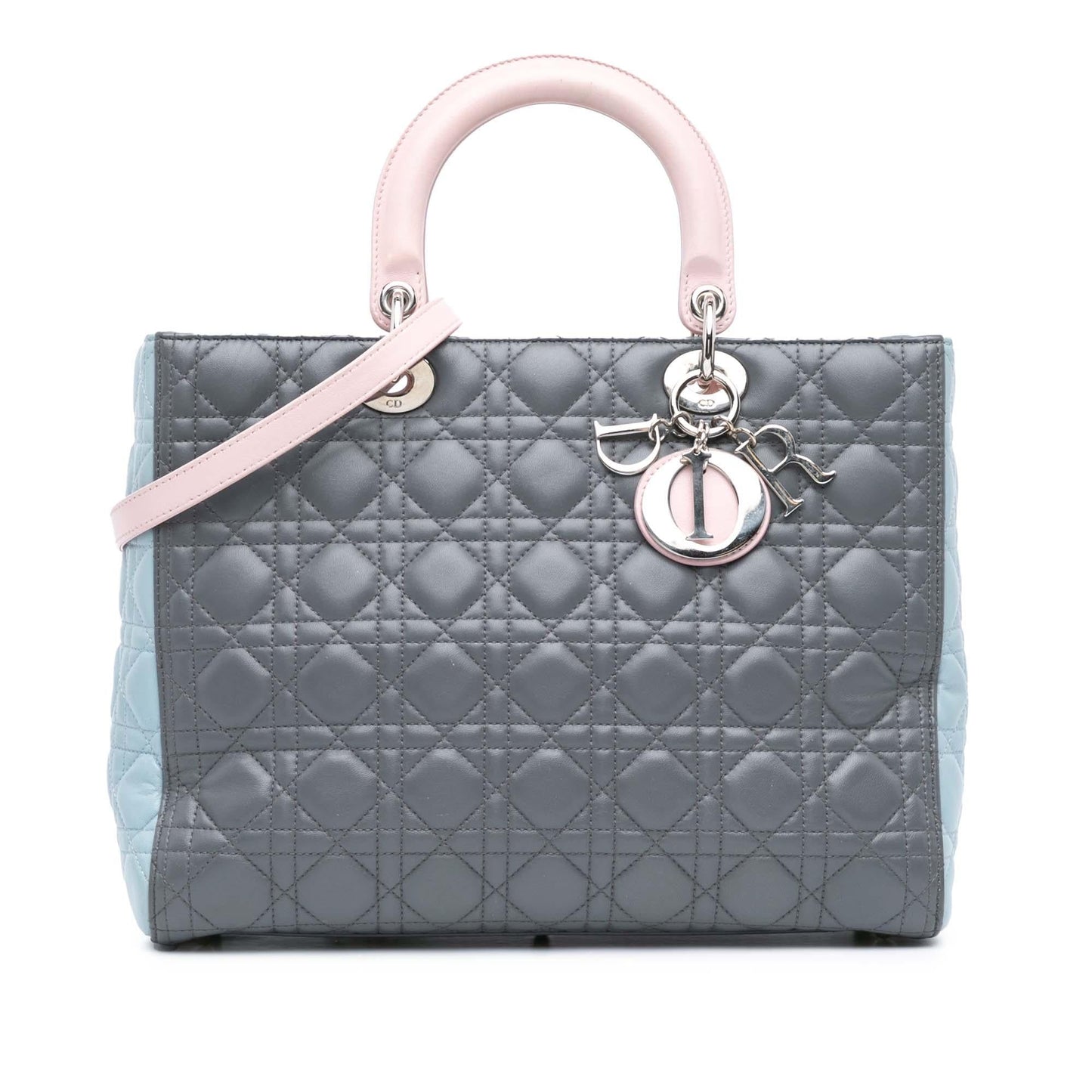 Dior Large Bicolor Lambskin Cannage Lady Dior