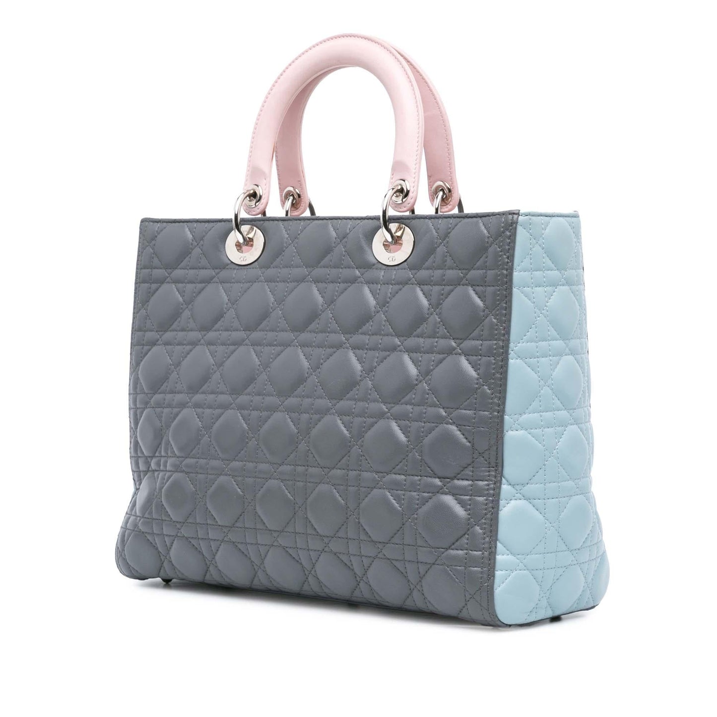 Dior Large Bicolor Lambskin Cannage Lady Dior