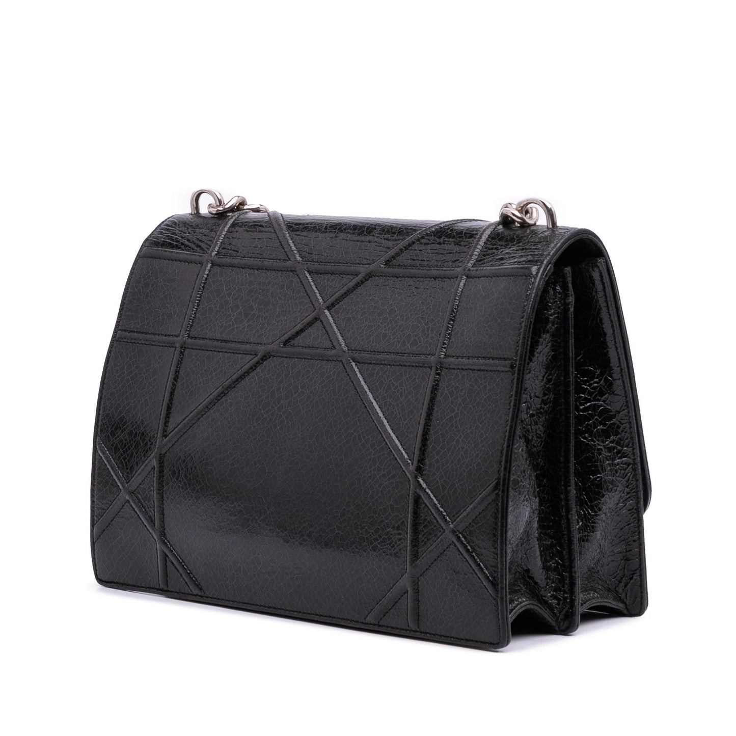 Dior Large Crackled Deerskin Diorama Satchel