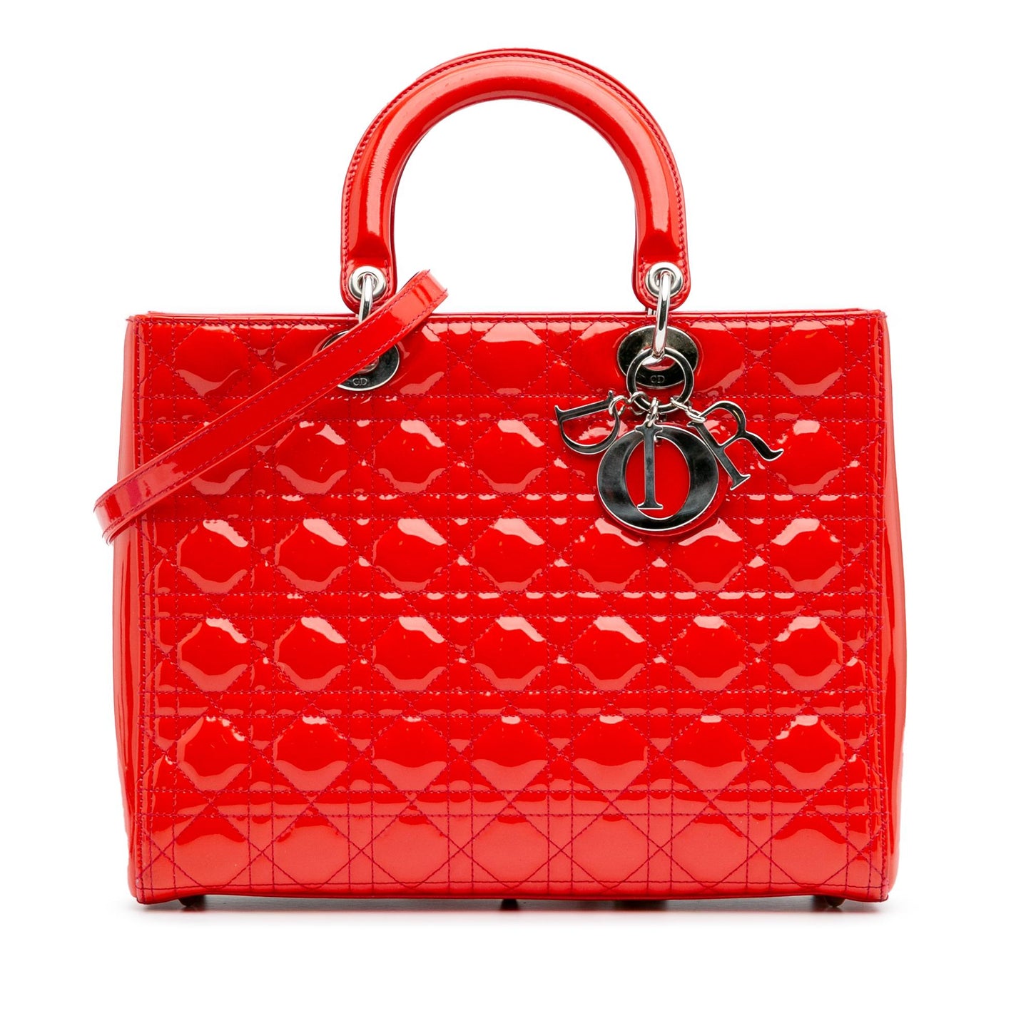 Dior Large Patent Cannage Lady Dior
