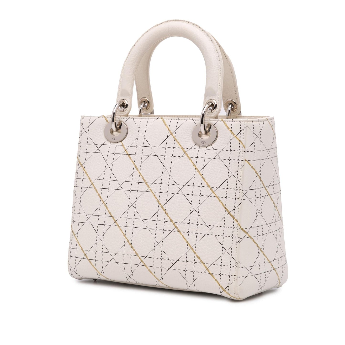 Dior Medium Calfskin Cannage Print Lady Dior