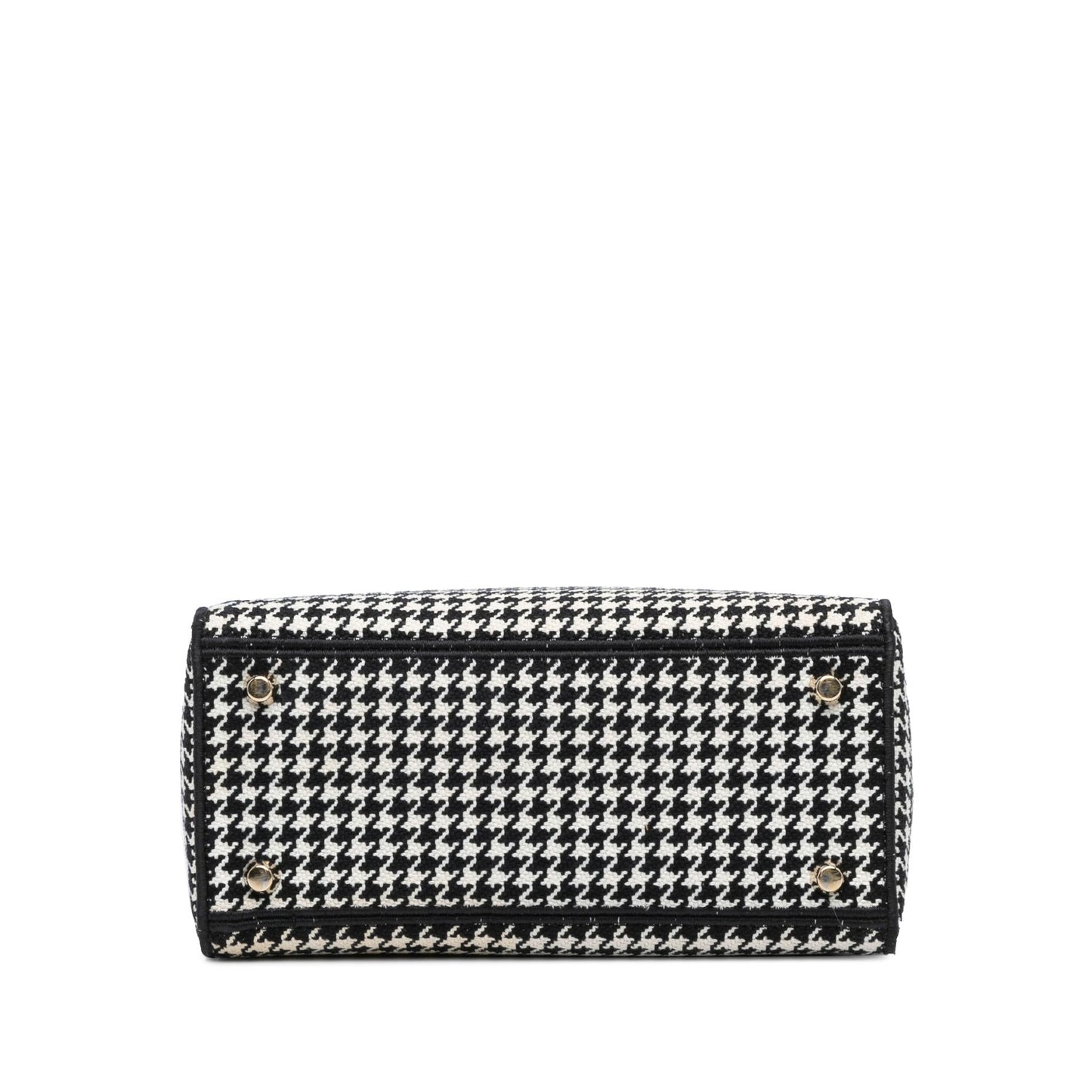 Dior Medium Canvas Houndstooth Embroidered Lady D Lite