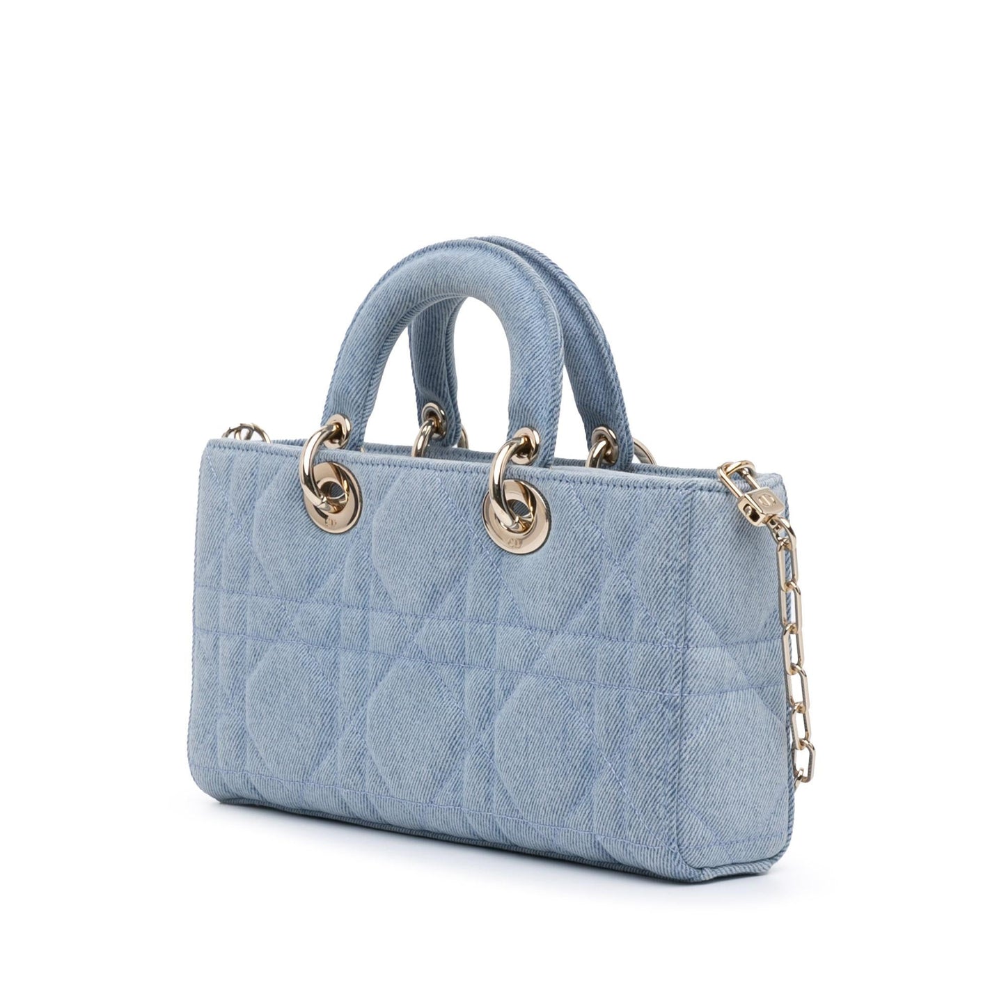 Dior Medium Denim Macrocannage Lady D Joy Satchel