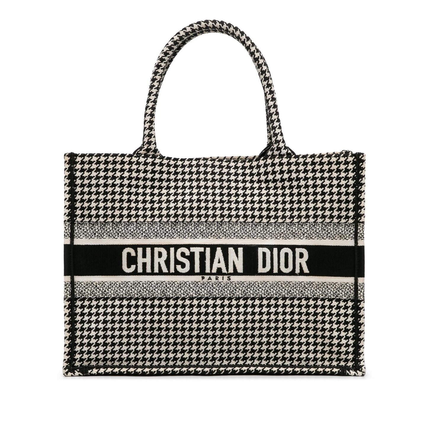 Dior Medium Houndstooth Book Tote (SHG-BUCCPt)