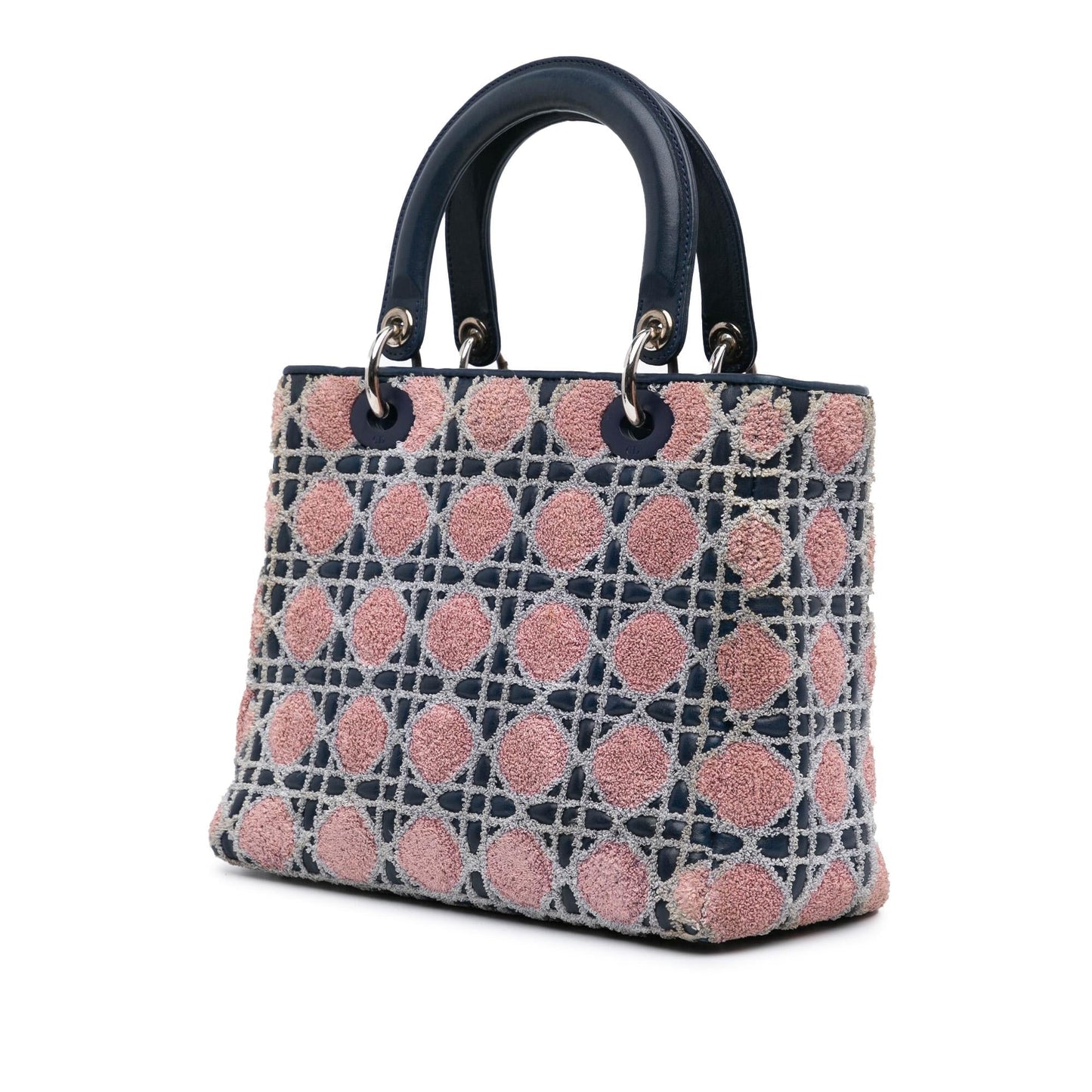 Dior Medium Lambskin And Tweed Cannage Lady Dior