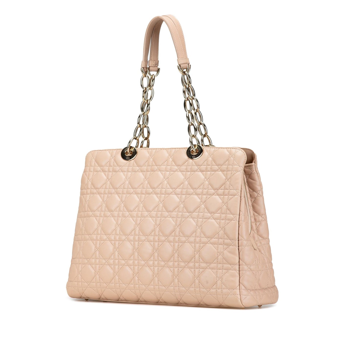 Dior Medium Lambskin Cannage Soft Zipped Shopping Tote
