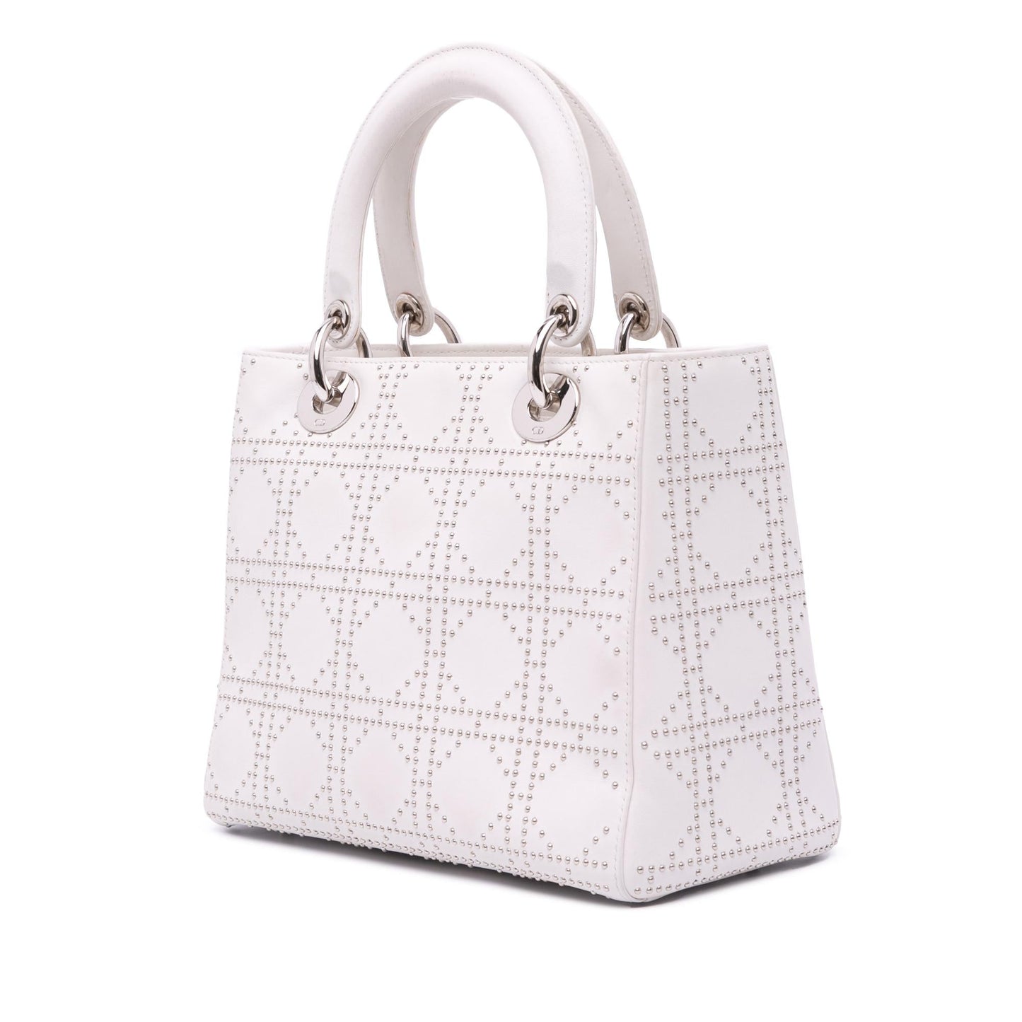 Dior Medium Lambskin Cannage Studded Lady Dior