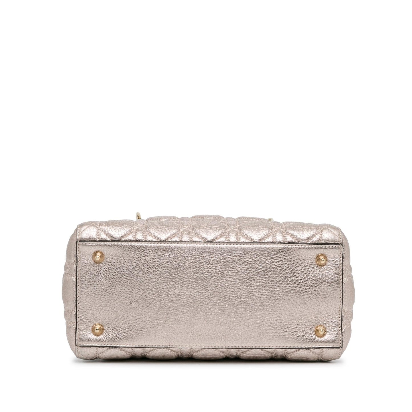 Dior Medium Metallic Calfskin Cannage Supple Lady Dior (SHG-fO005e)