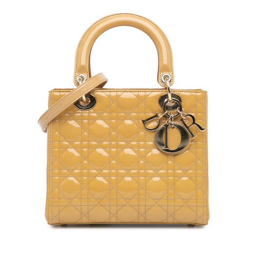 Dior Medium Patent Cannage Lady Dior